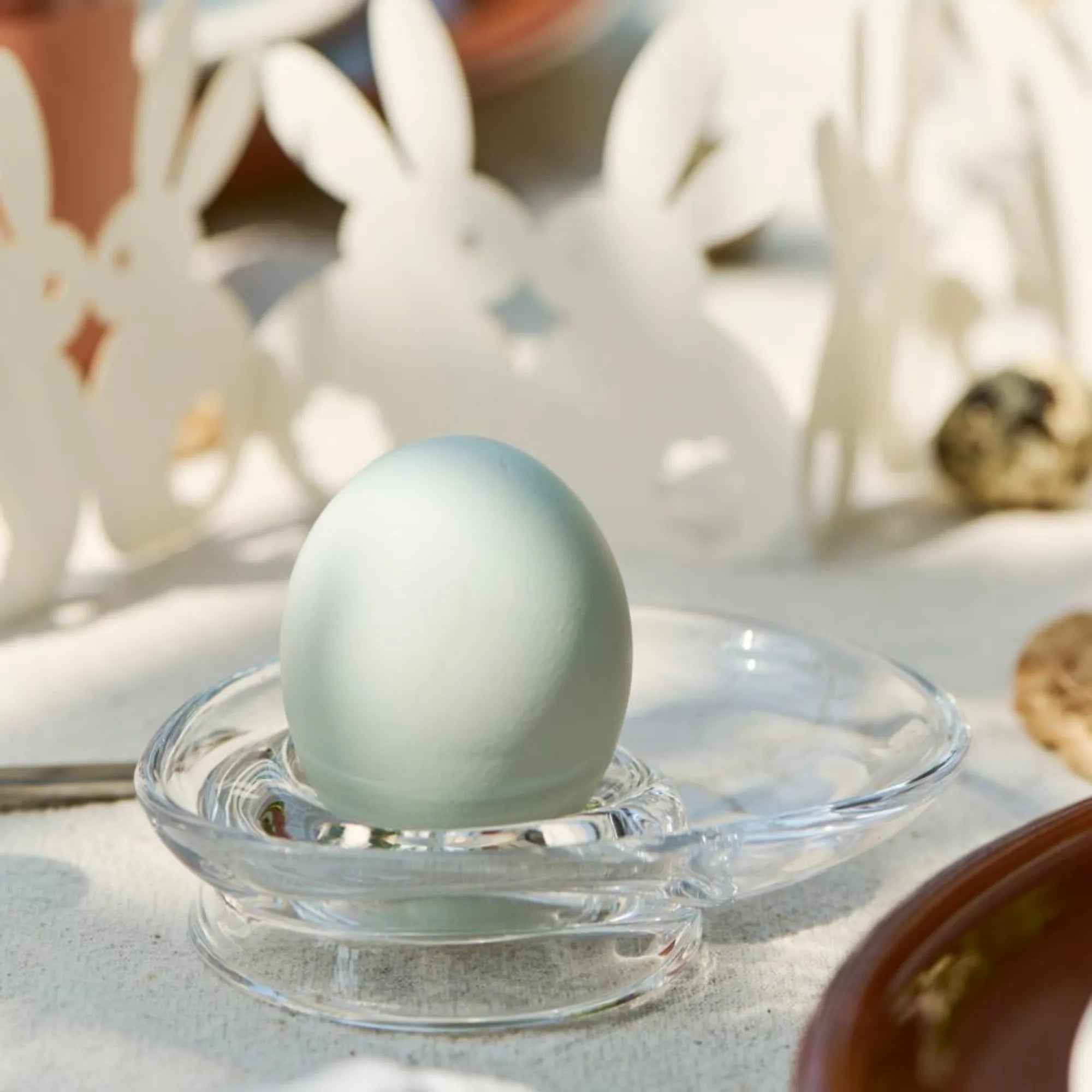 Ib Laursen Eierbecher mit Seitenteller aus Glas
