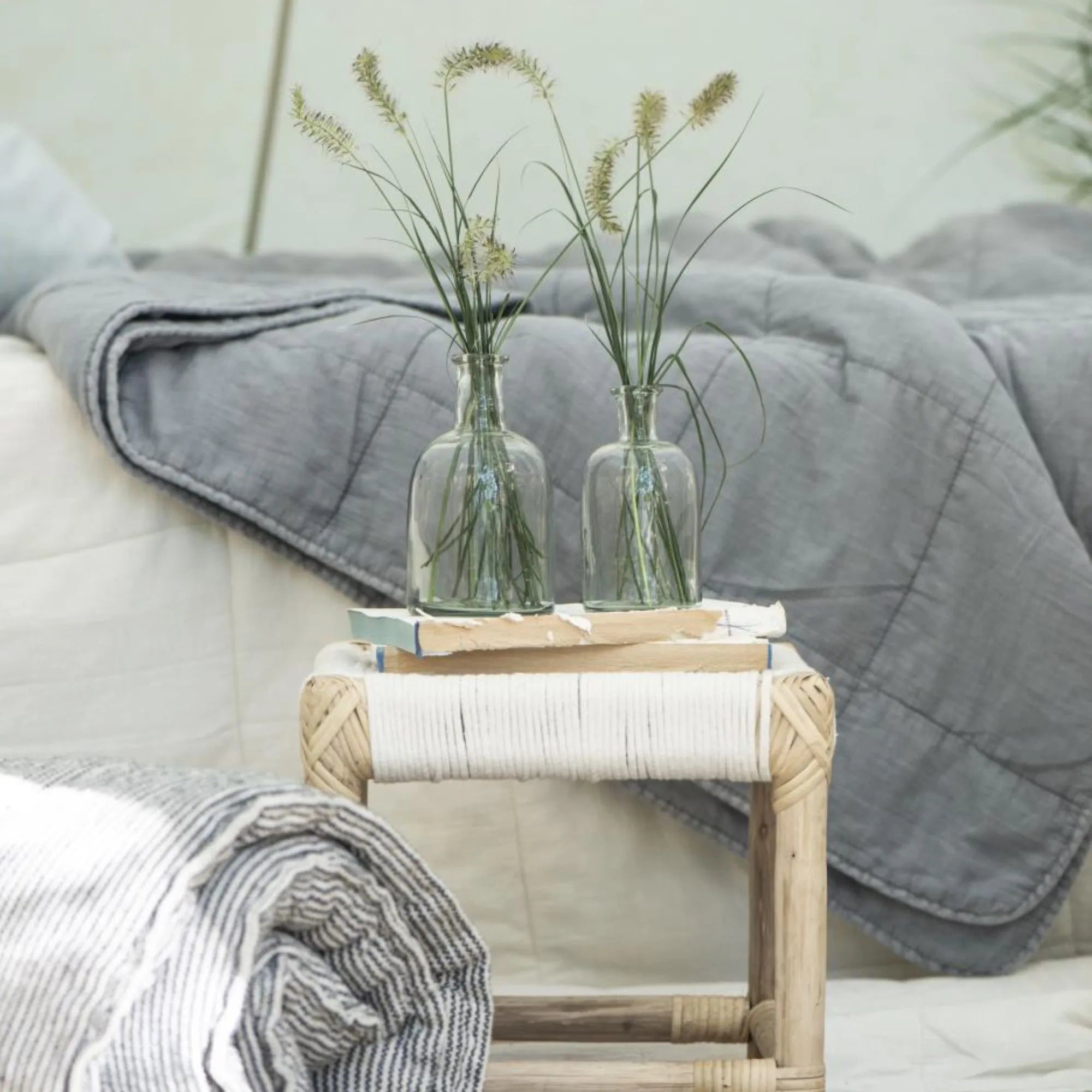 Ib Laursen Hocker mit Sitz aus handgeflochtenem Seil 31 cm