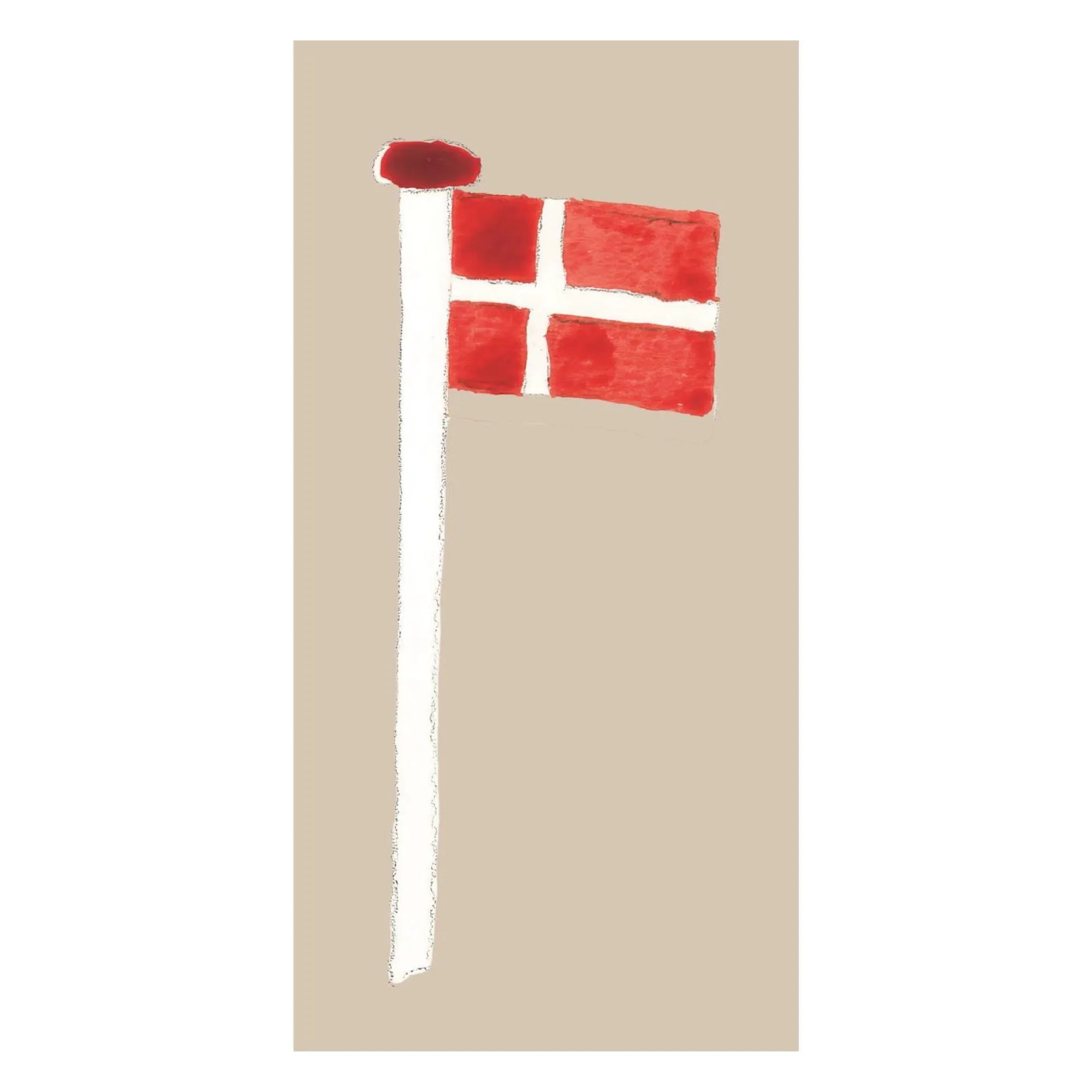 Ib Laursen Servietten "Dannebrog" dänische Flagge 16 Stück 40 x 40 cm