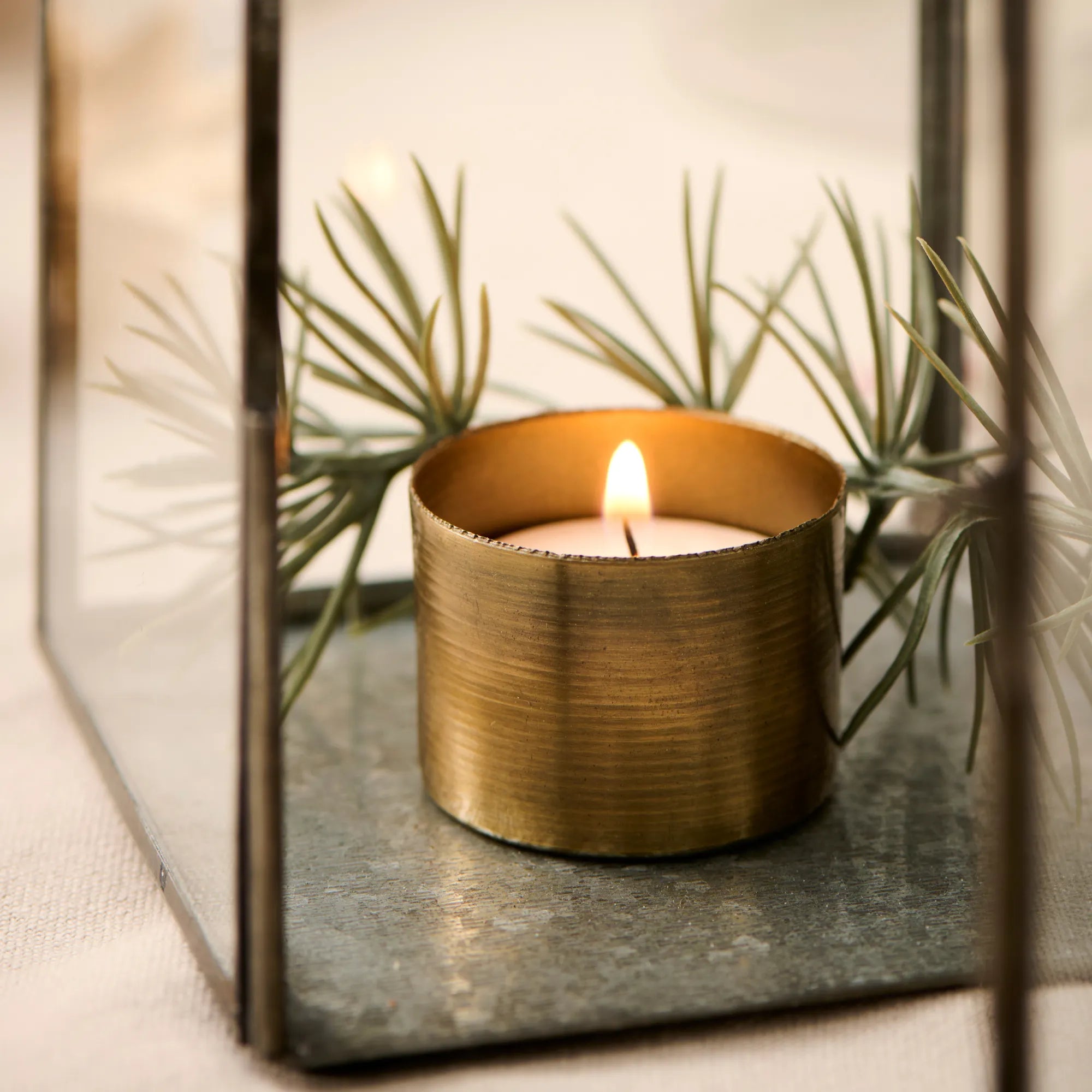 Ib Laursen Kerzenhalter magnetisch für Teelichter gold messing