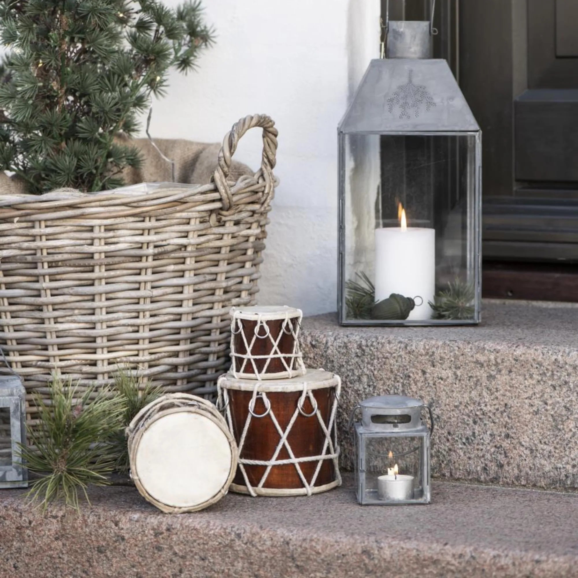 Ib Laursen kleine Laterne 11 cm zinkfarben