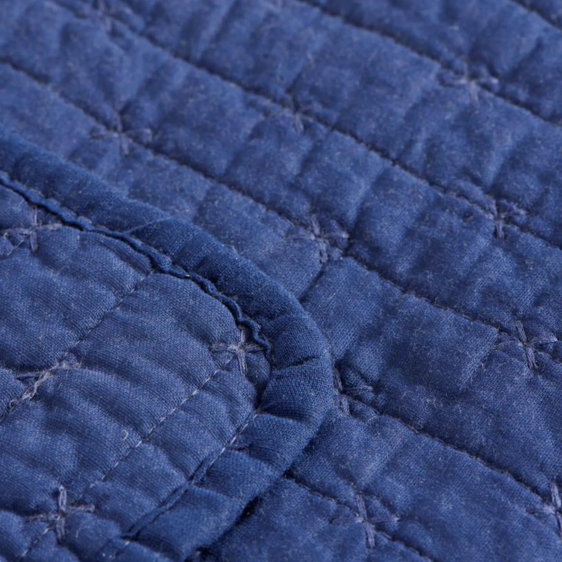 Ib Laursen Quilt Decke leicht gefütter Indigo Blau 130 x 180cm