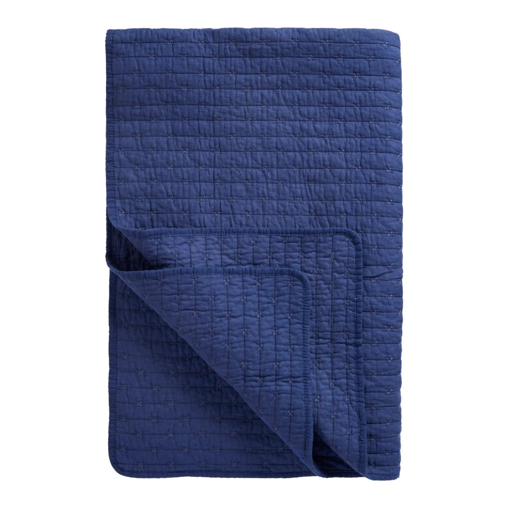 Ib Laursen Quilt Decke leicht gefütter Indigo Blau 130 x 180cm