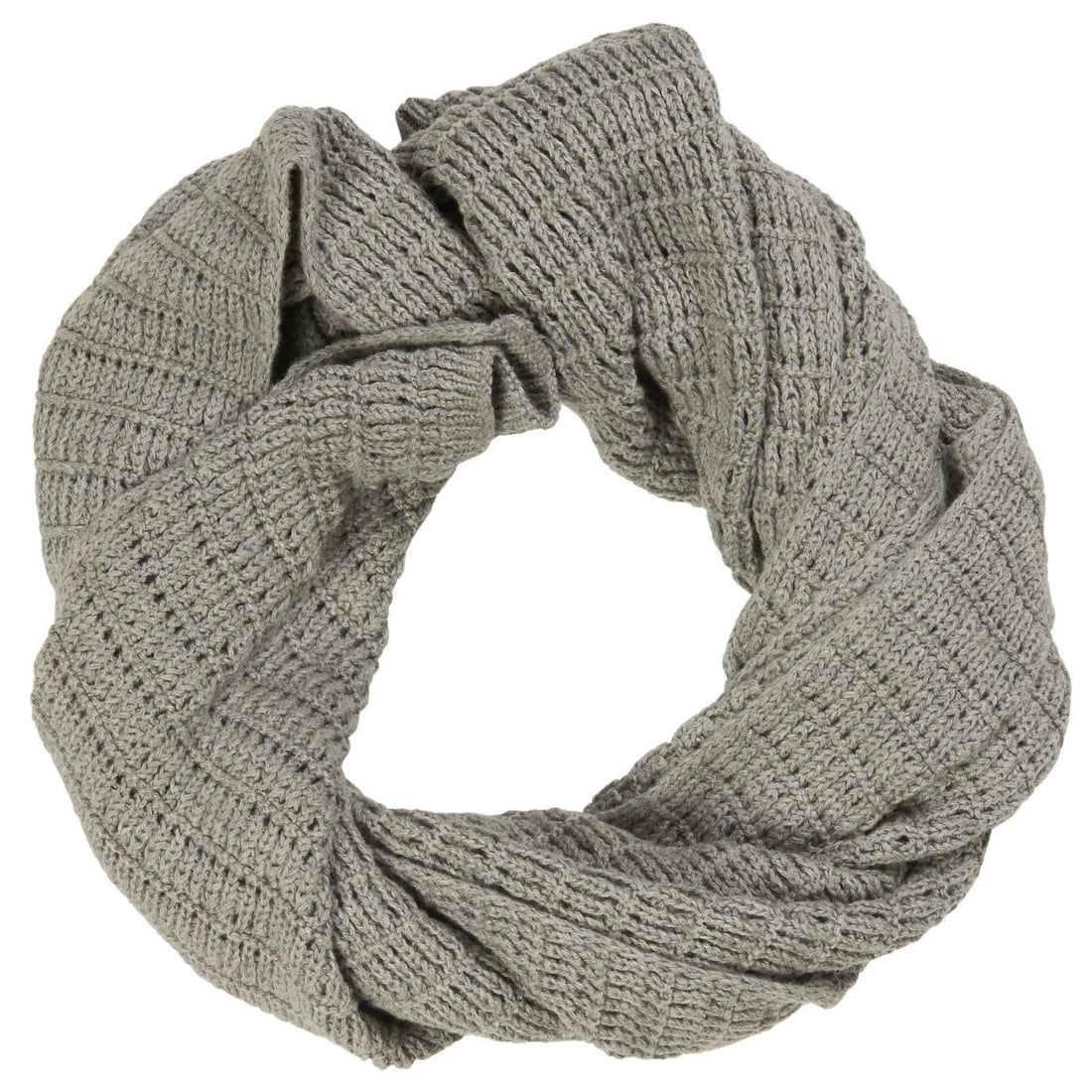 Ib Laursen Halstuch Schal grau aus Baumwolle gestrickt 160 cm