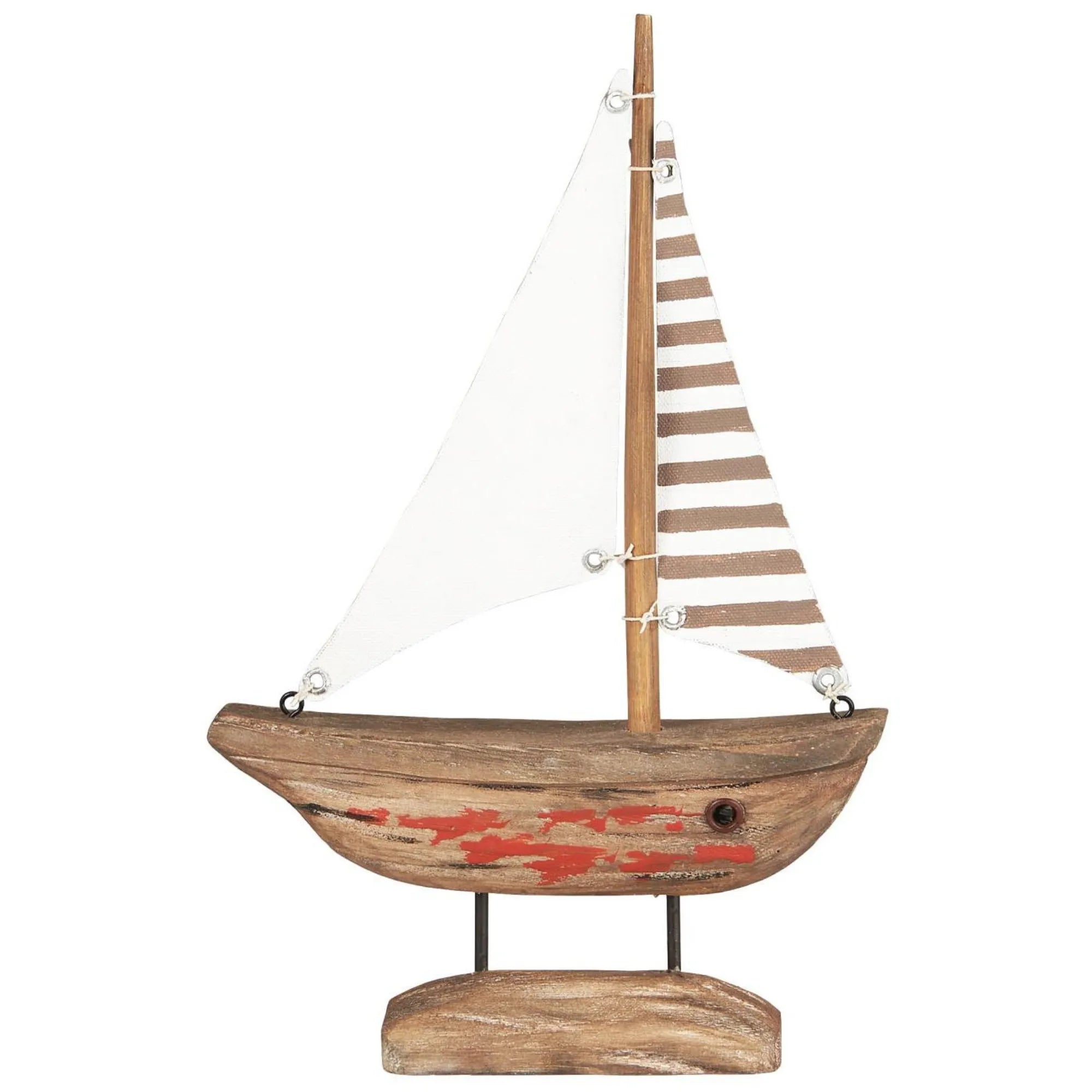 Ib Laursen "Nautico" handgefertigtes Segelschiff aus Holz 28,5 cm