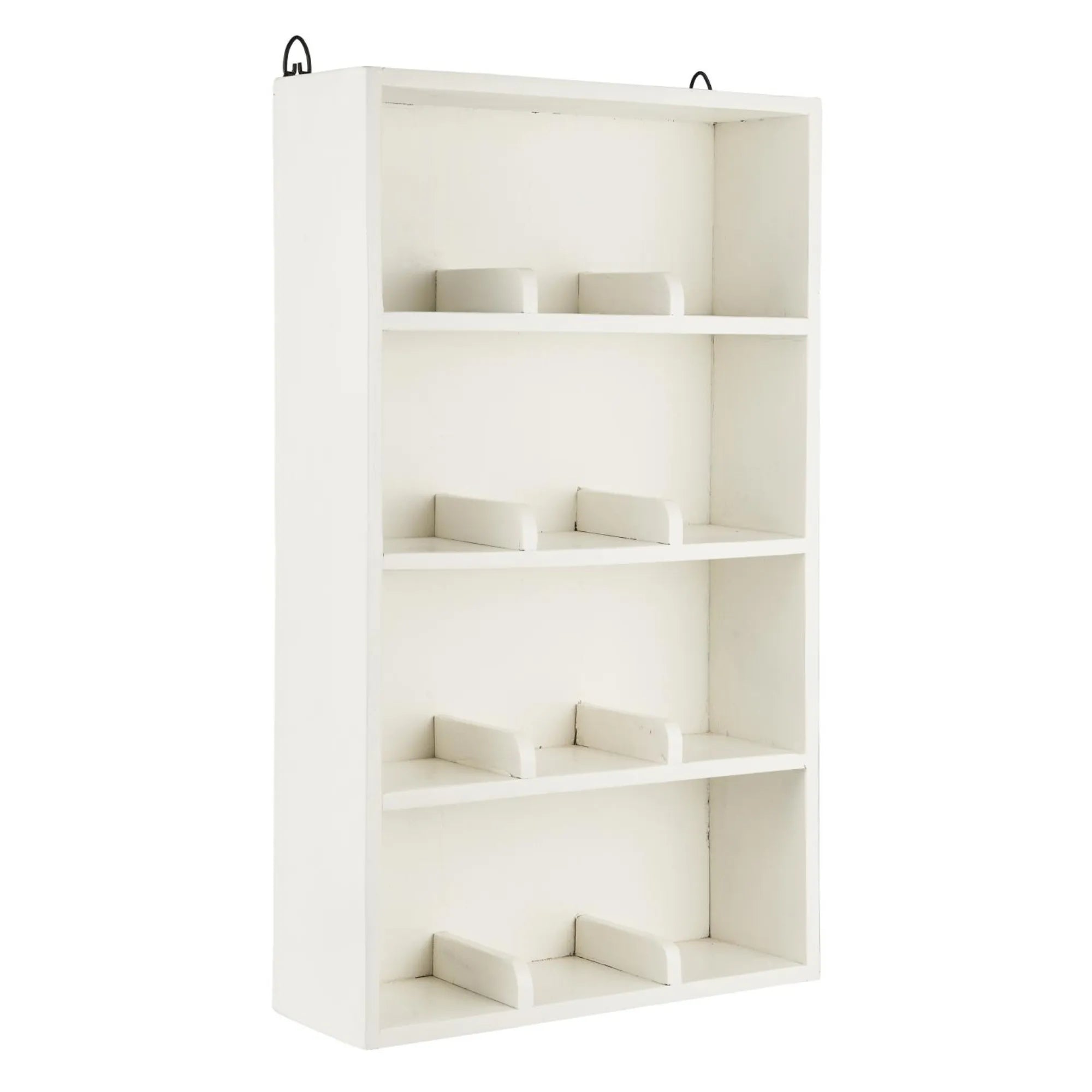 Ib Laursen Tassenregal Wandregal weiß aus Holz mit 12 Fächern