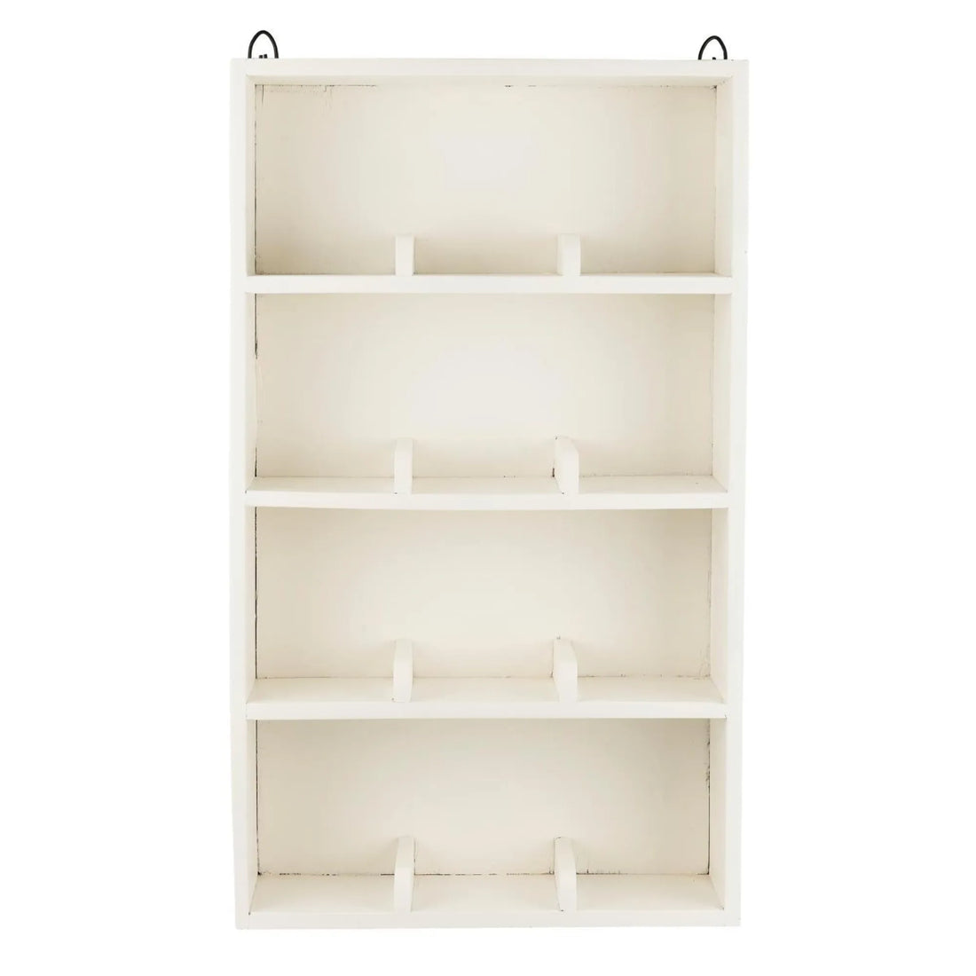 Ib Laursen Tassenregal Wandregal weiß aus Holz mit 12 Fächern