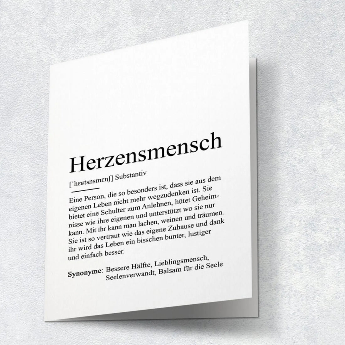 Kamewi Klappkarte "Herzensmensch" inkl. Umschlag