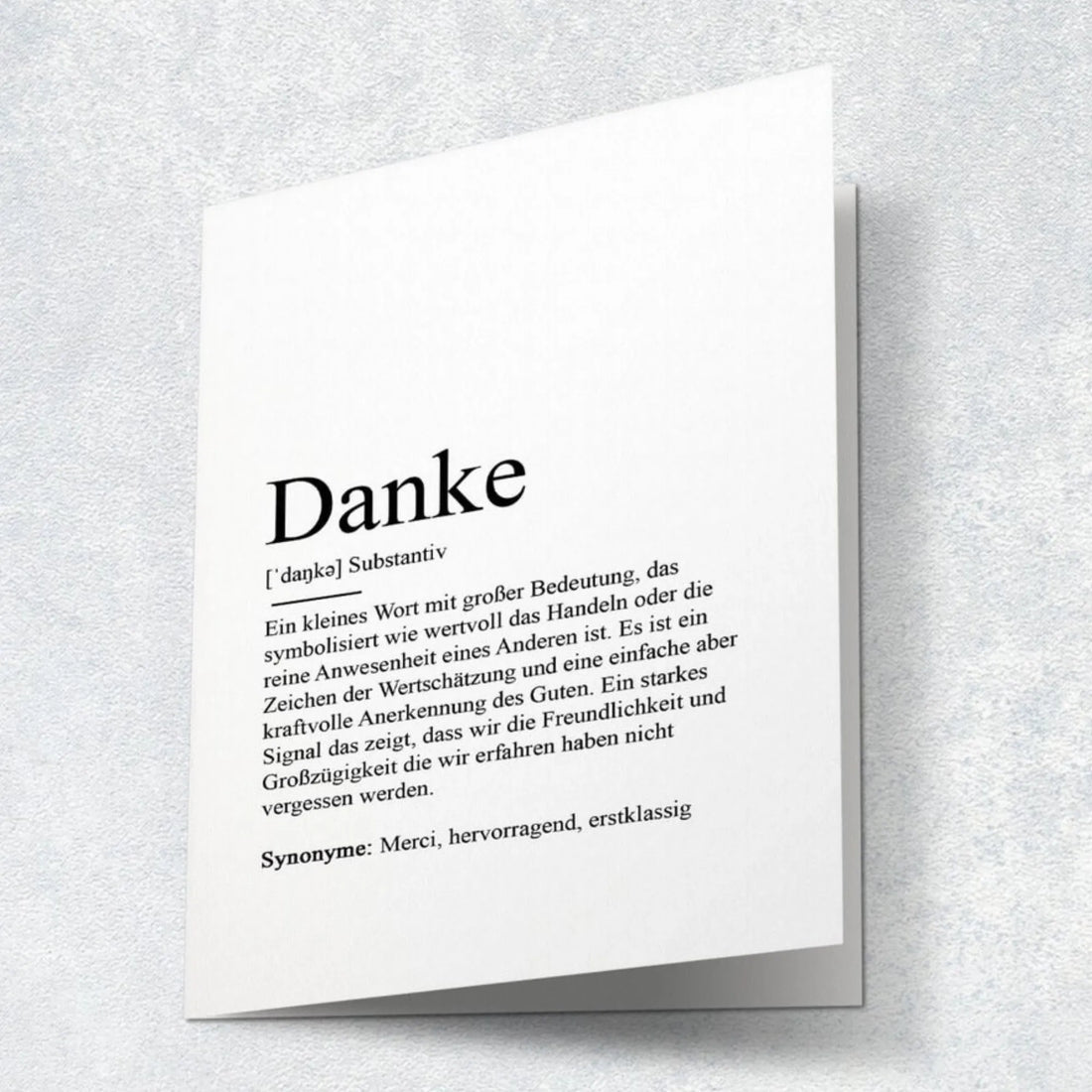 Kamewi Klappkarte "Danke" inkl. Umschlag