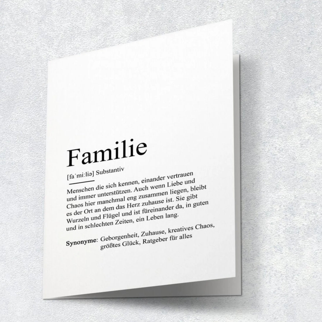 Kamewi Klappkarte "Familie" inkl. Umschlag