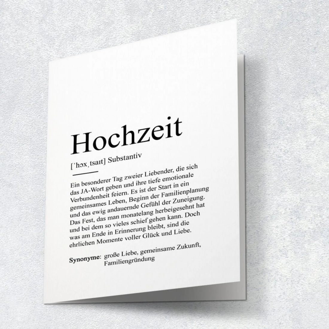 Kamewi Klappkarte "Hochzeit" inkl. Umschlag