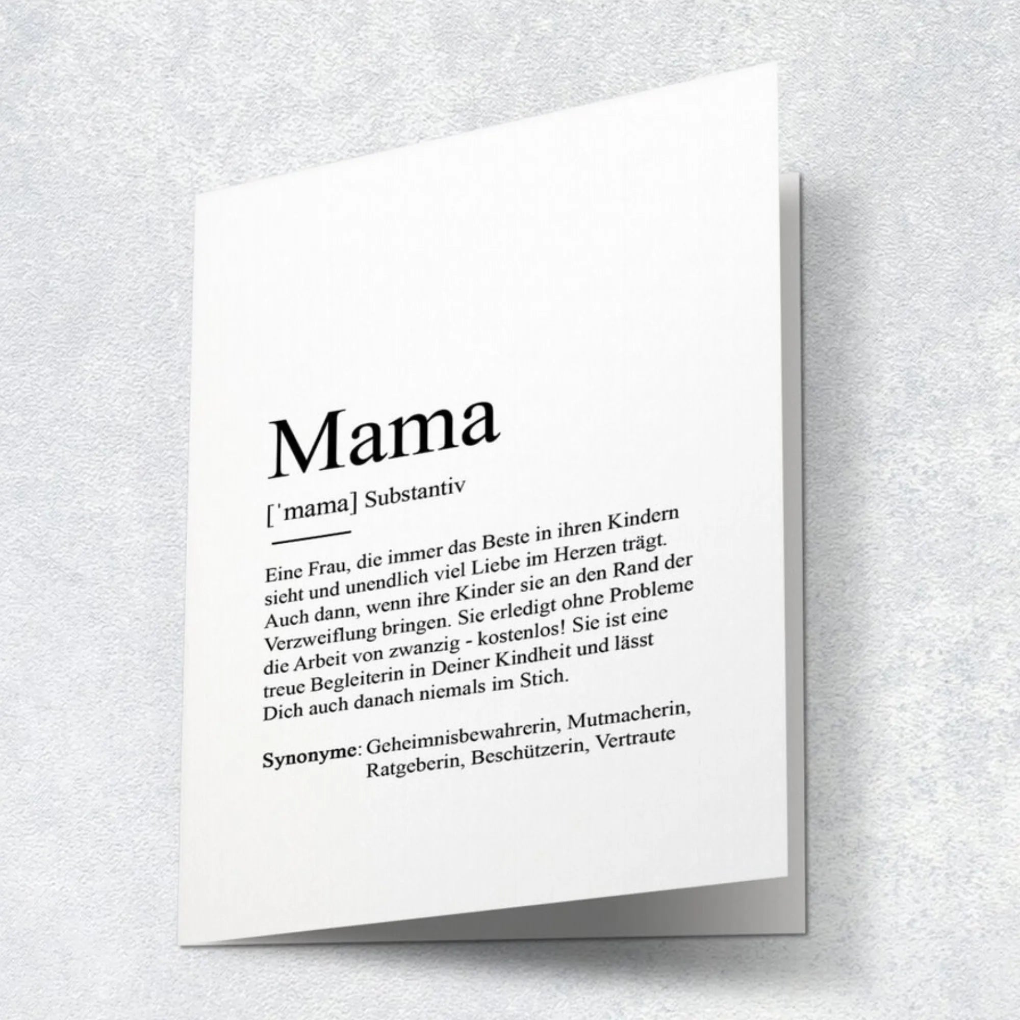 Kamewi Klappkarte "Mama" inkl. Umschlag