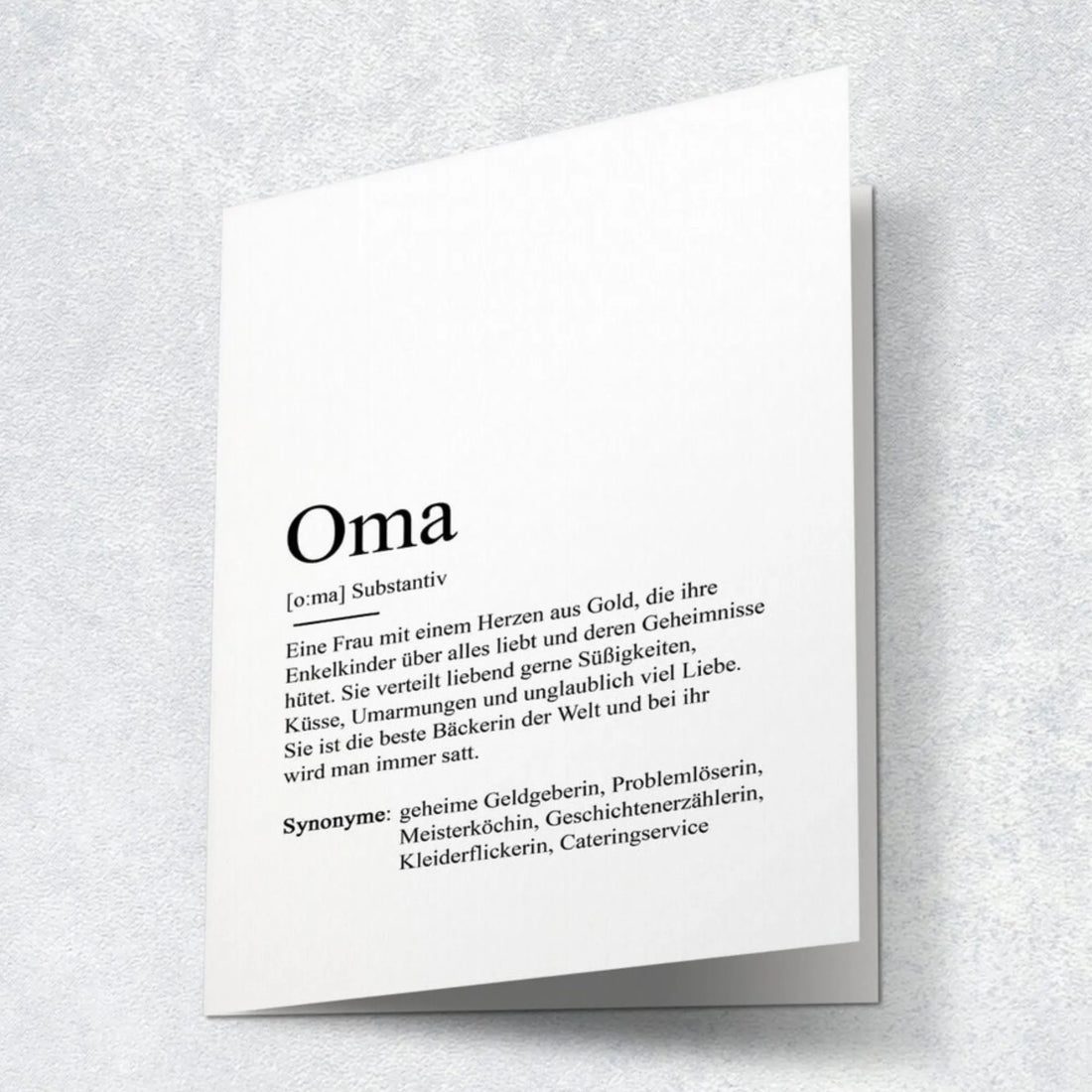 Kamewi Klappkarte "Oma" inkl. Umschlag