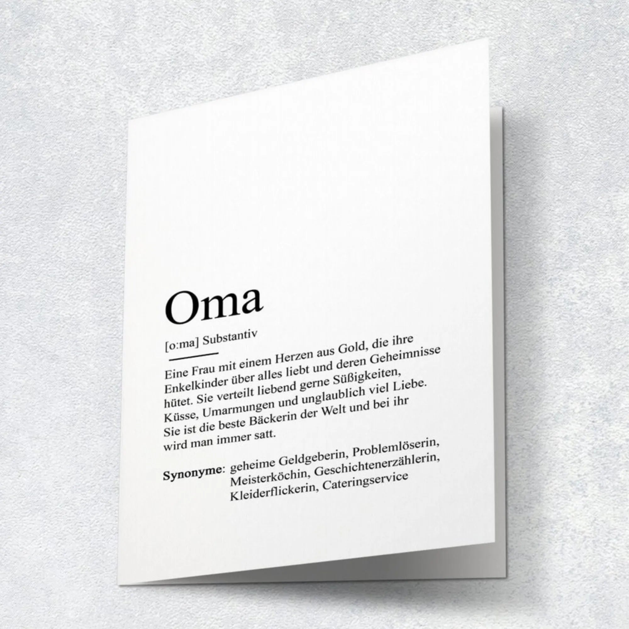 Kamewi Klappkarte "Oma" inkl. Umschlag