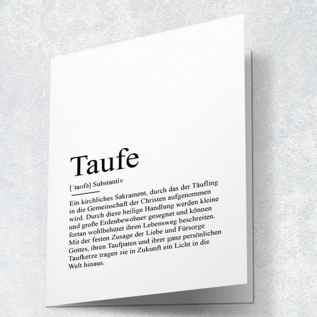 Kamewi Klappkarte "Taufe" inkl. Umschlag