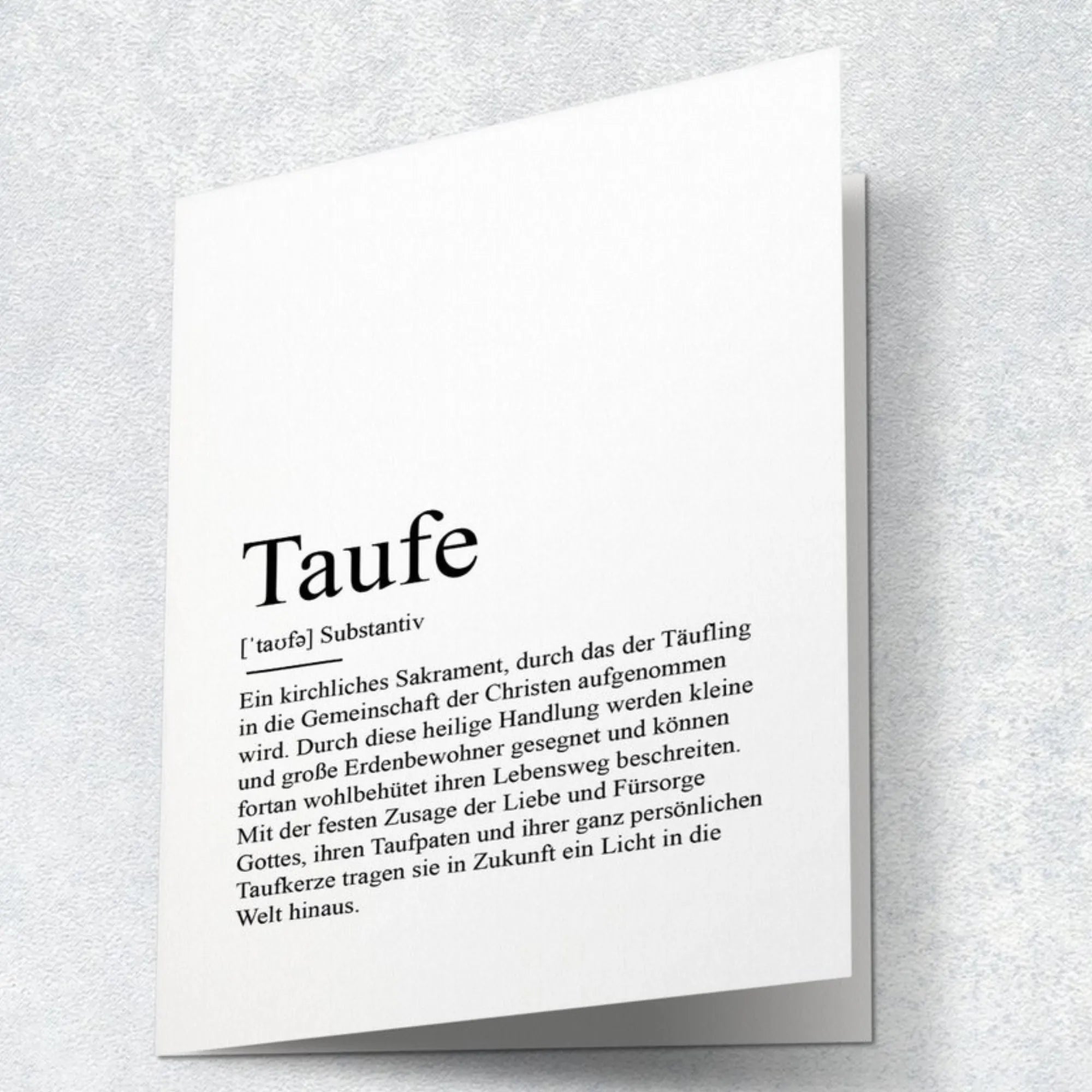 Kamewi Klappkarte "Taufe" inkl. Umschlag