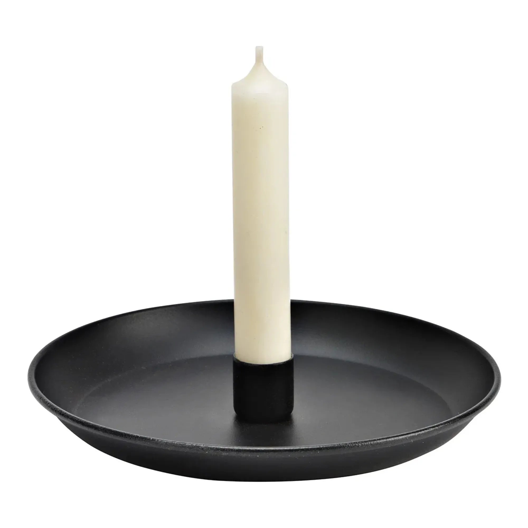 kerzenhalter aus metall rund schwarz klassisch annaundole shop