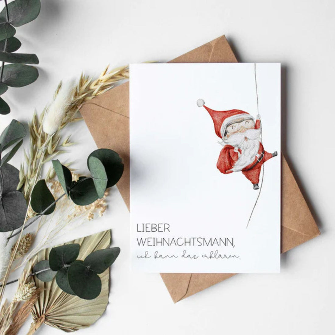 Letter Poetry "Lieber Weihnachtsmann" Klappkarte inkl. Umschlag