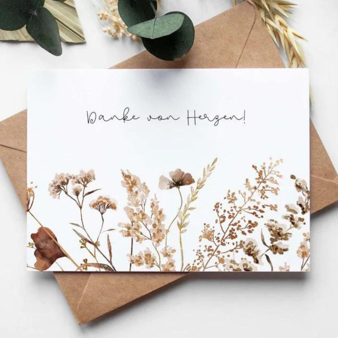 Letter Poetry "Danke - Wildblumen" Klappkarte inkl. Umschlag