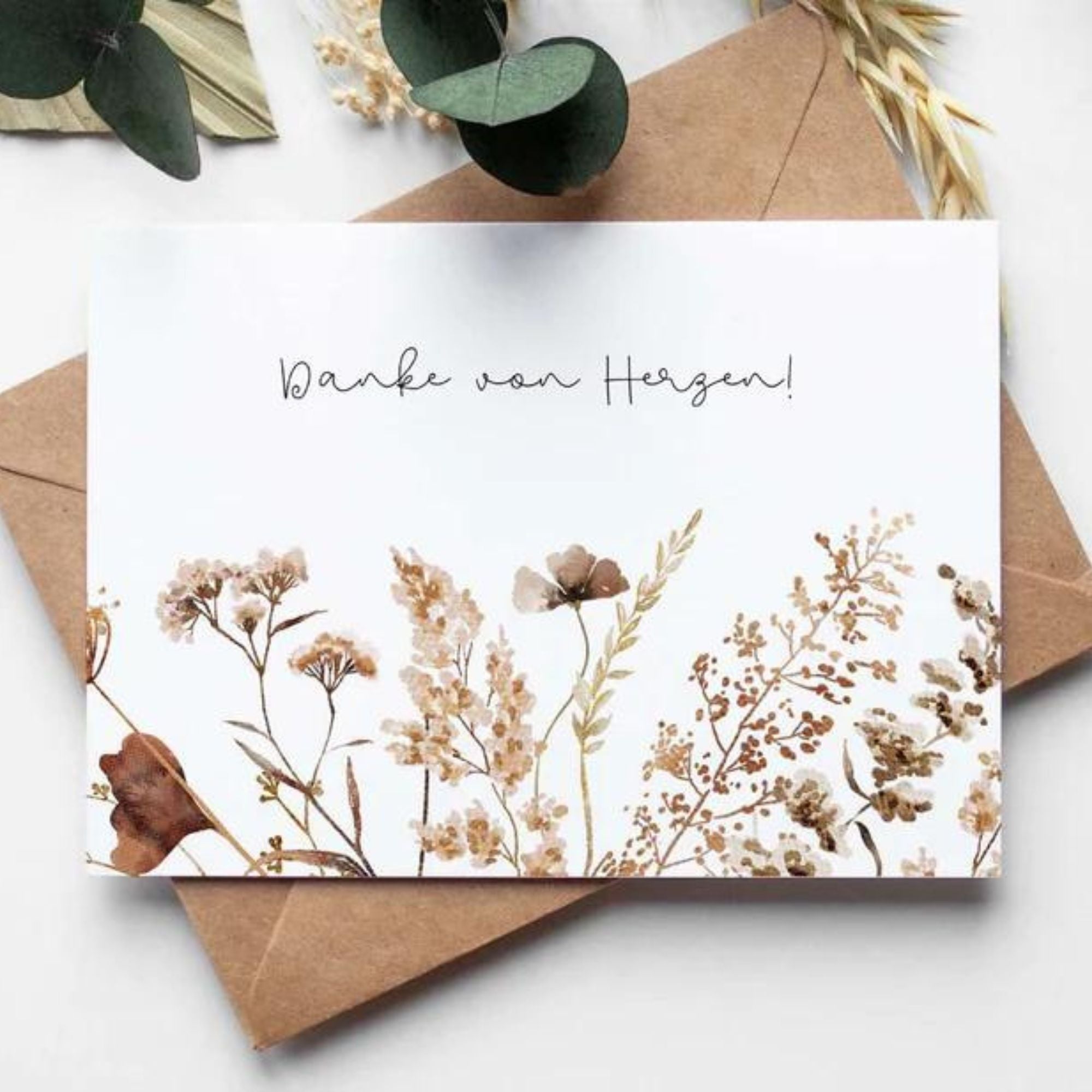 Letter Poetry "Danke - Wildblumen" Klappkarte inkl. Umschlag