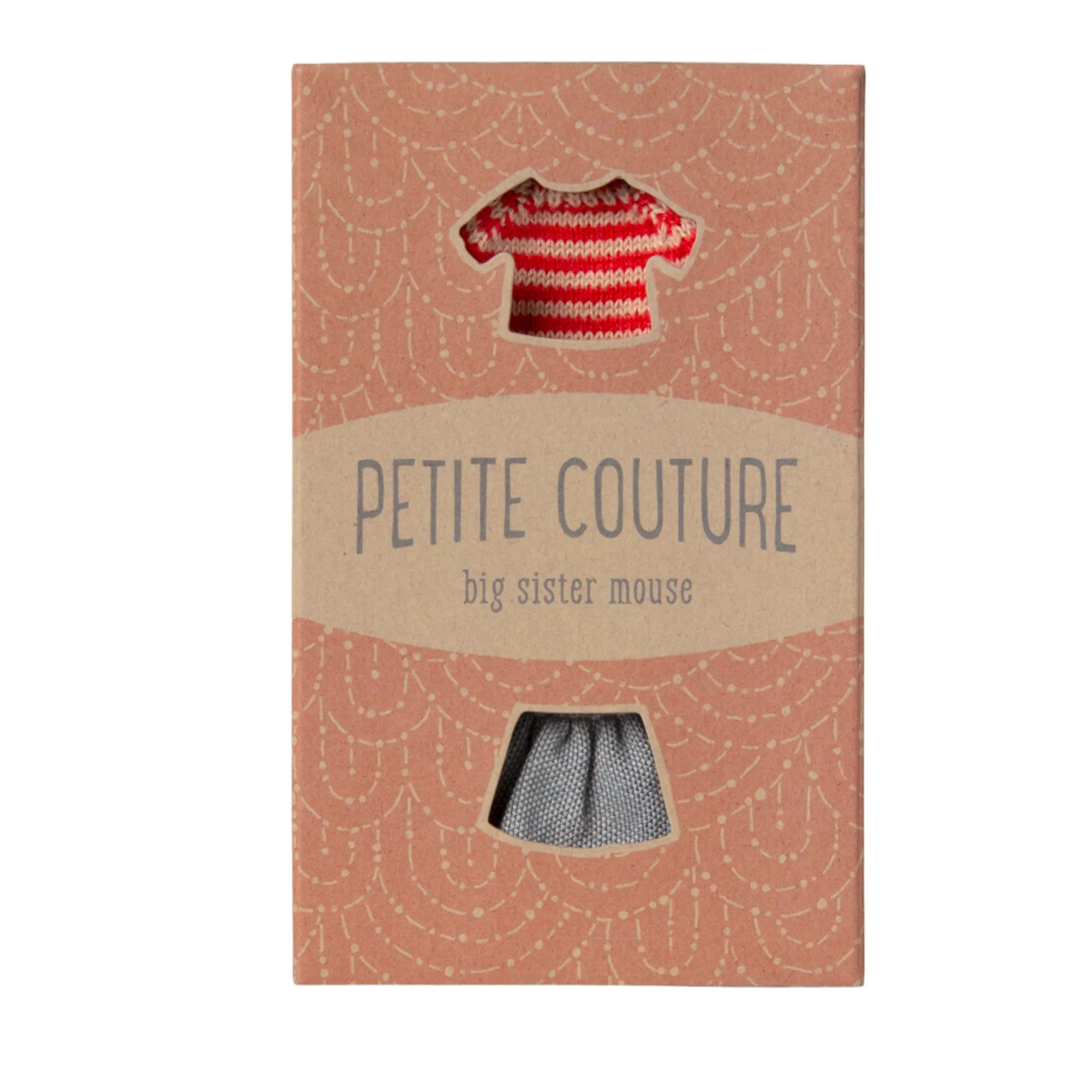 Maileg große Schwester Maus Bekleidung Set Strickpullover & Rock