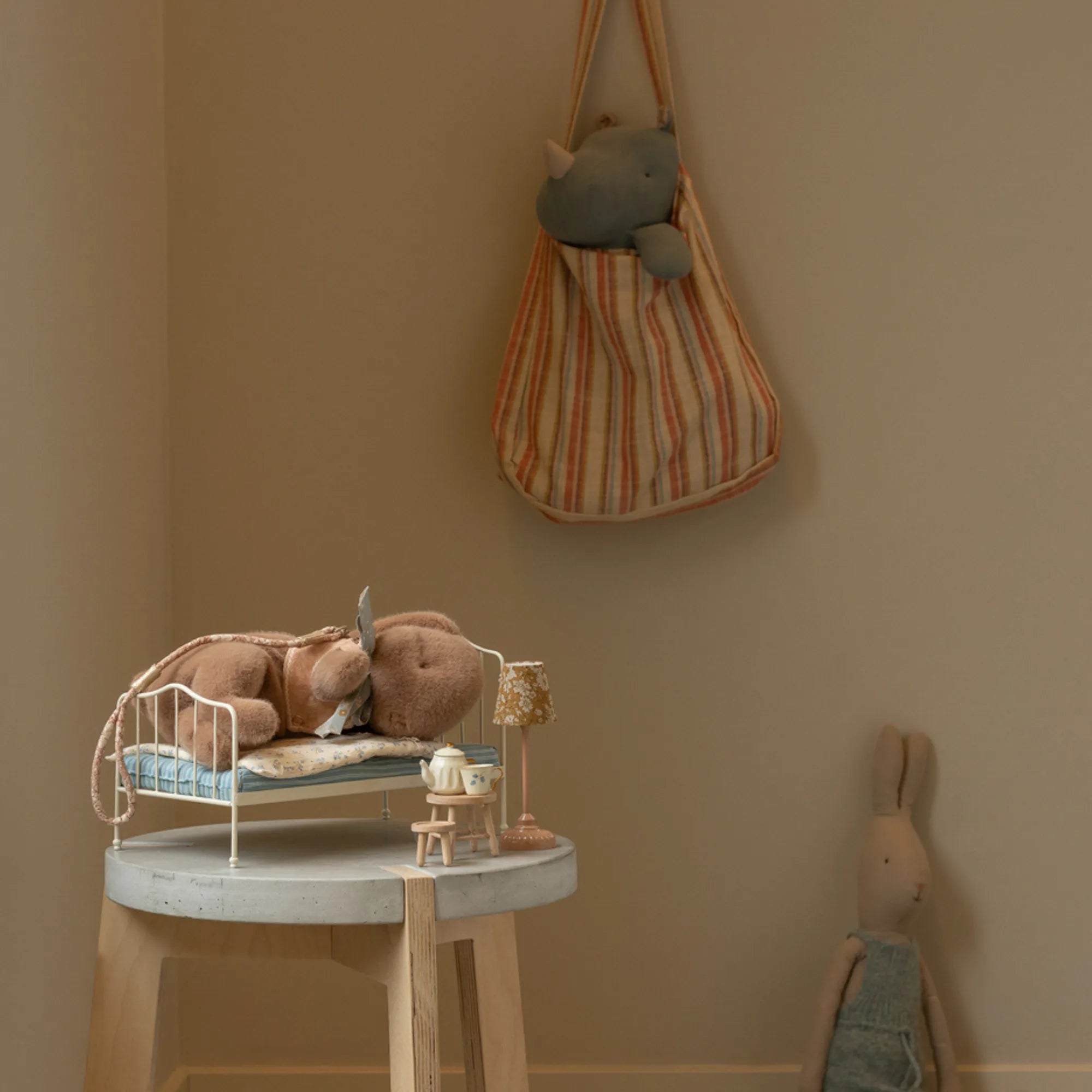 maileg große tasche bunt gestreift anna und ole shop