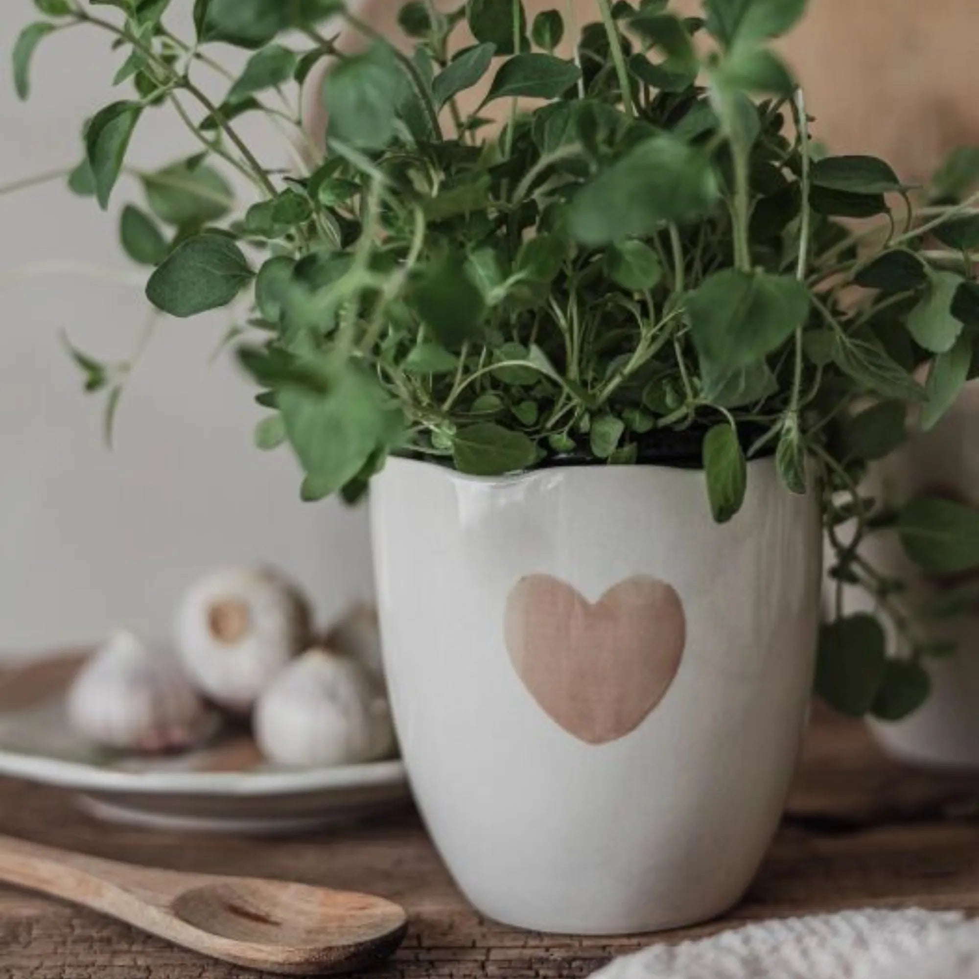 Majas Cottage "Heartly" Becher Tasse taupe 300 ml