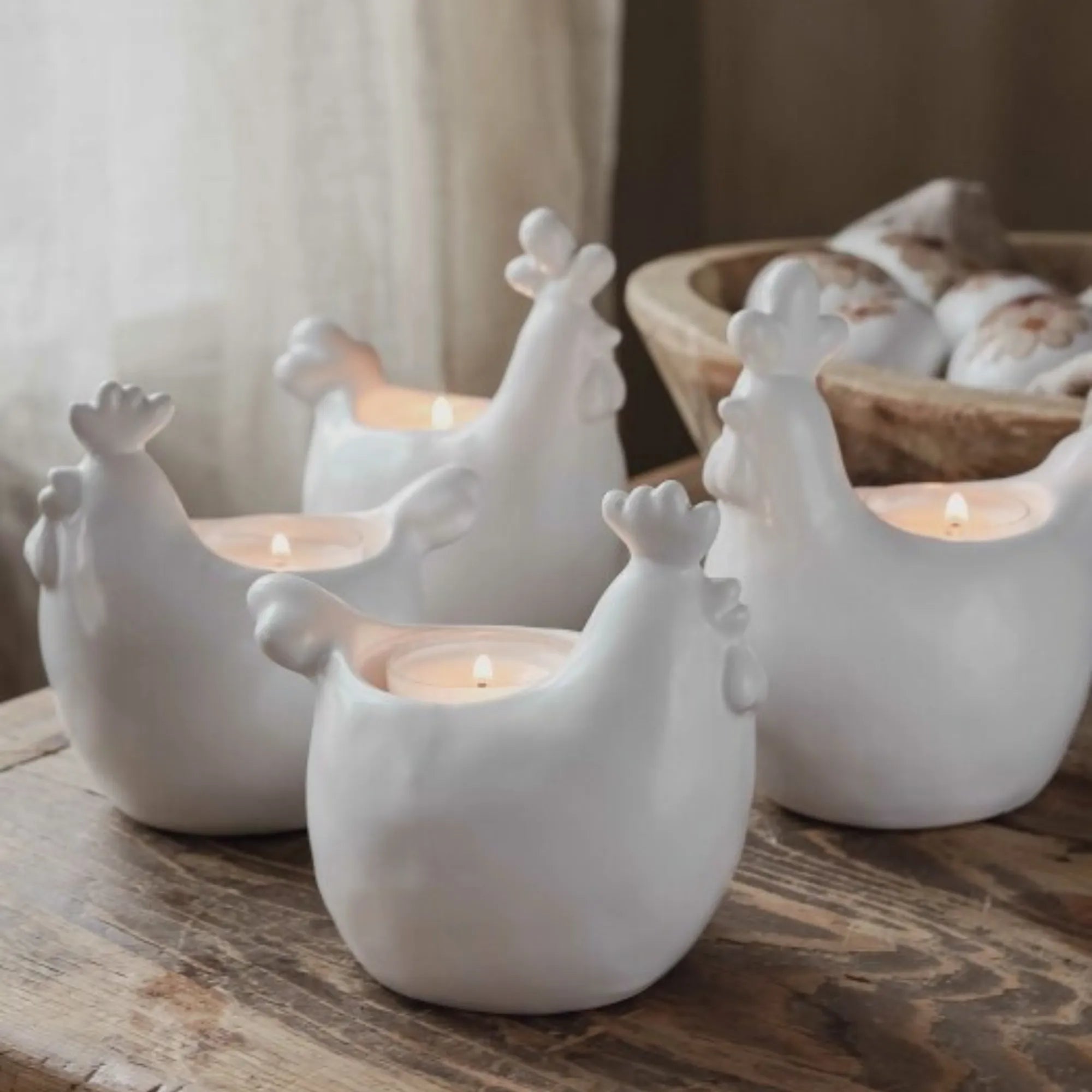 majas cottage teelichthalter hahn weiß anna und ole shop