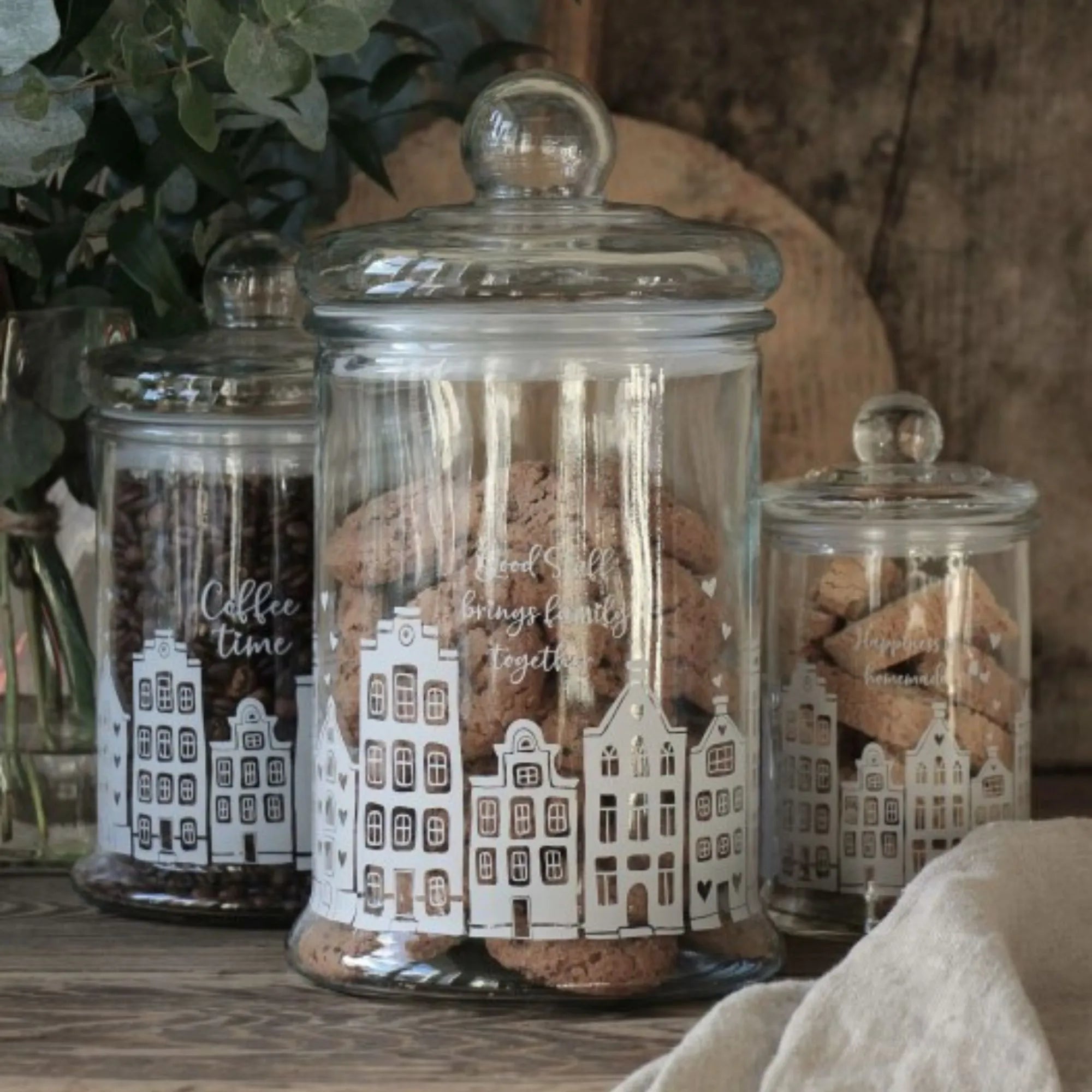 Majas Cottage Vorratsglas "Gute Sachen bringen die Familie zusammen" mit Deckel 29 cm