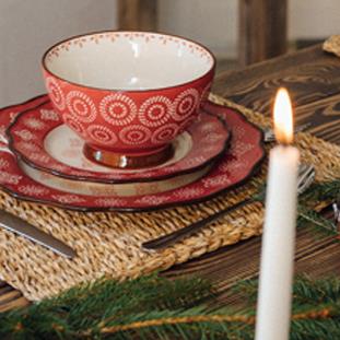 Miljögården "Merry" Müslischale Dessertschüssel rot mit weißem Muster