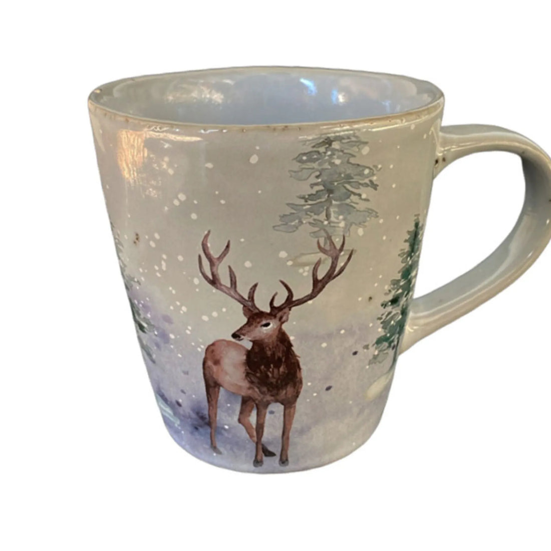 Miljögården Becher Tasse "Winter" Hirsch grau 290 ml