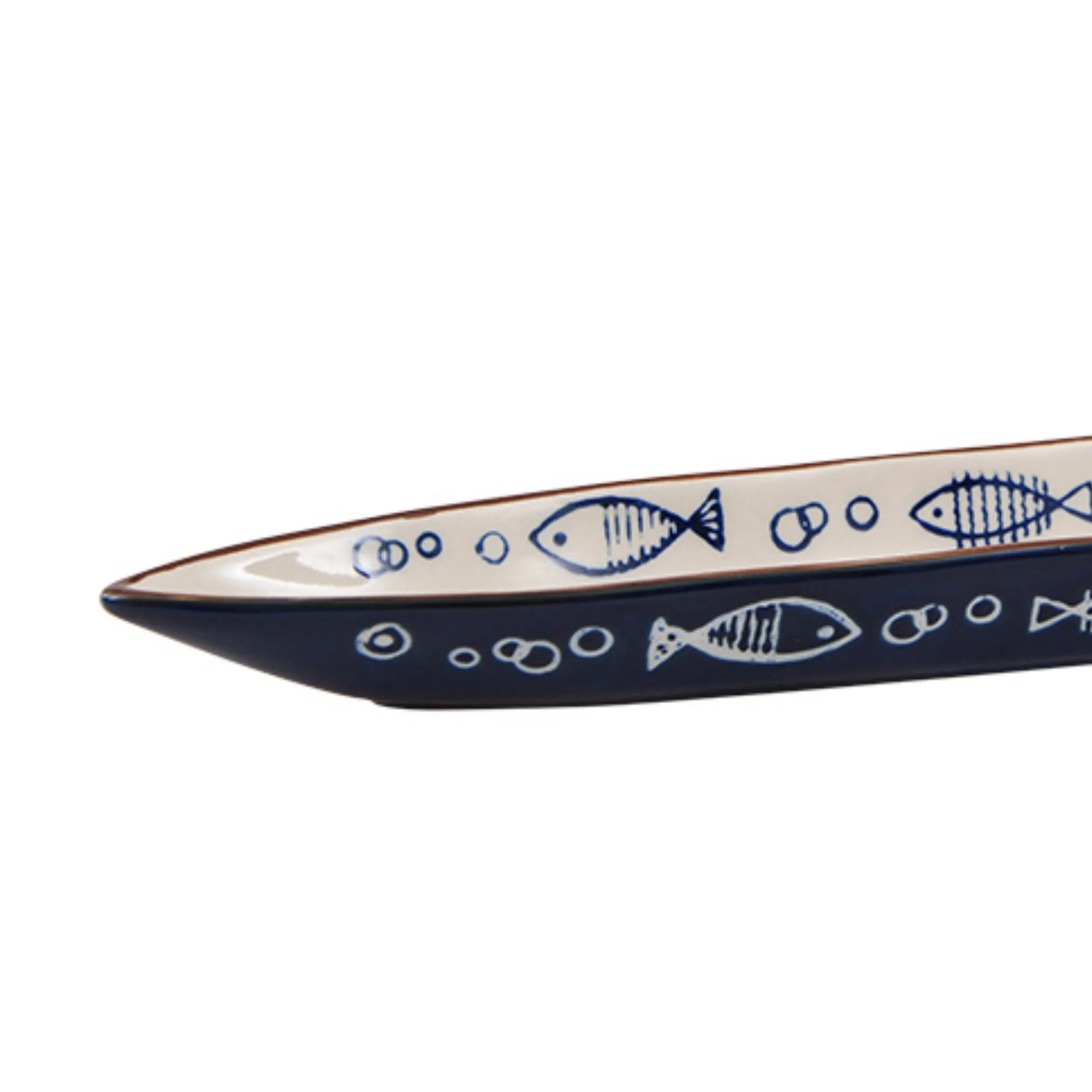 Miljögården Servierschale „Ocean“ Fischform dunkelblau 36 cm