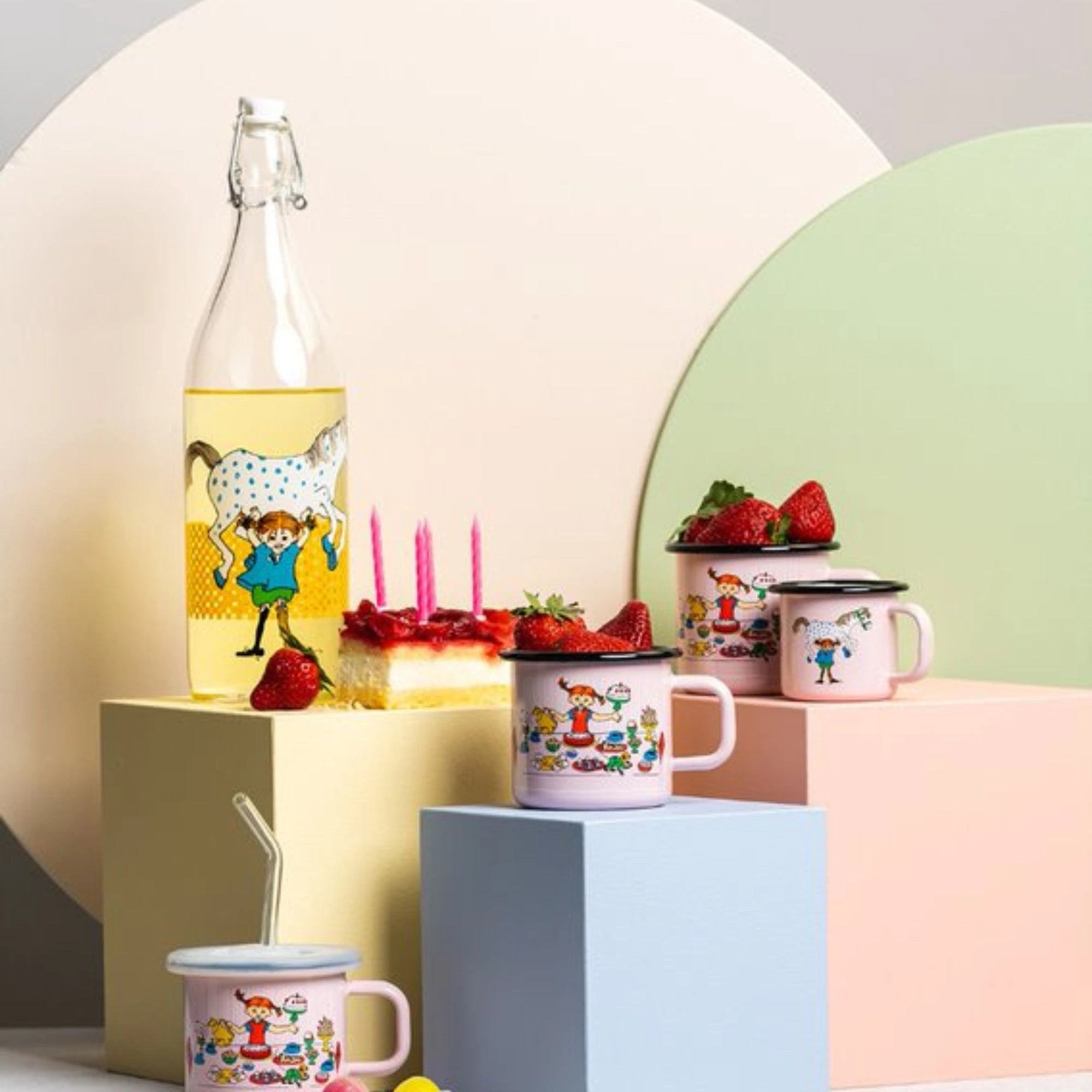 Muurla Tasse Emaille "Pippi Langstrumpf hat Geburtstag" 370 ml