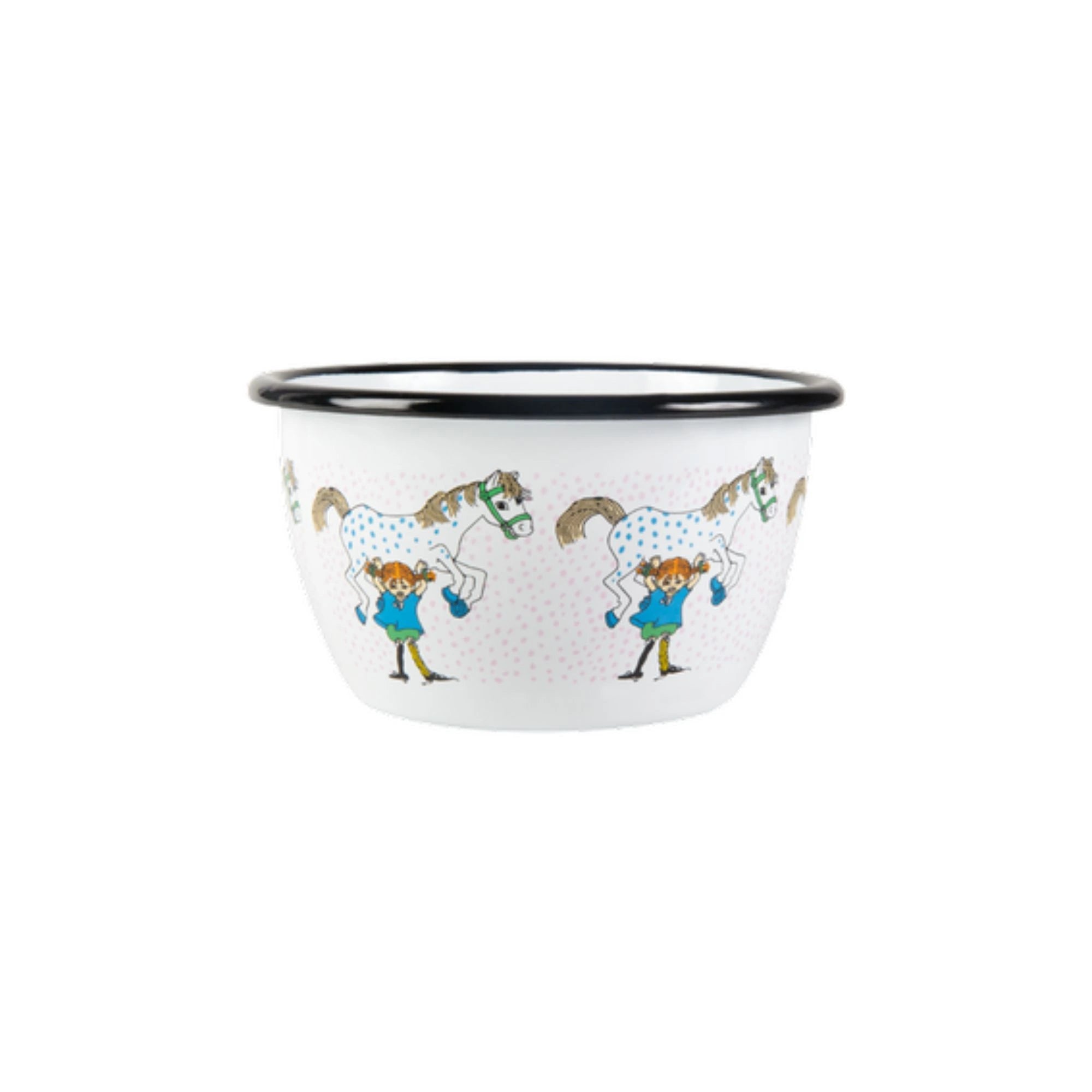 Muurla Schüssel Emaille "Pippi Langstrumpf und ihr Pferd" 600 ml