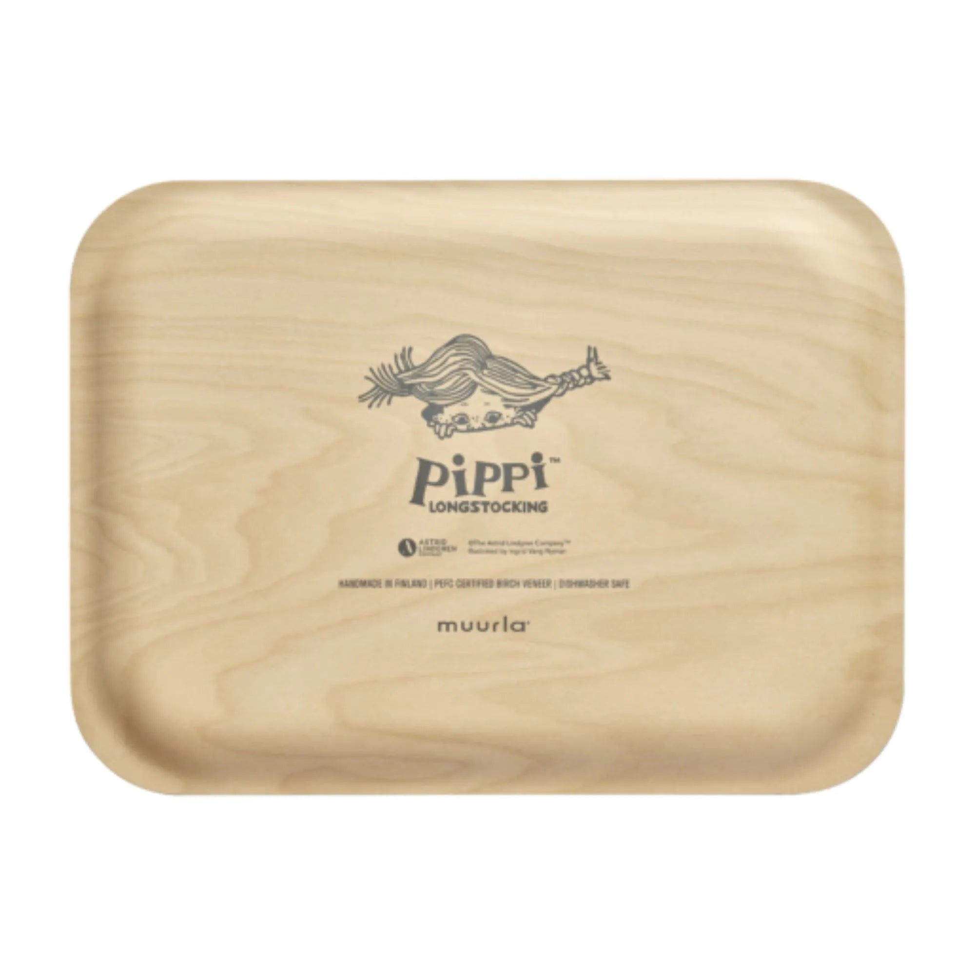Muurla "Pippi Langstrumpf und ihr Pferd" Tablett 27 x 20 cm