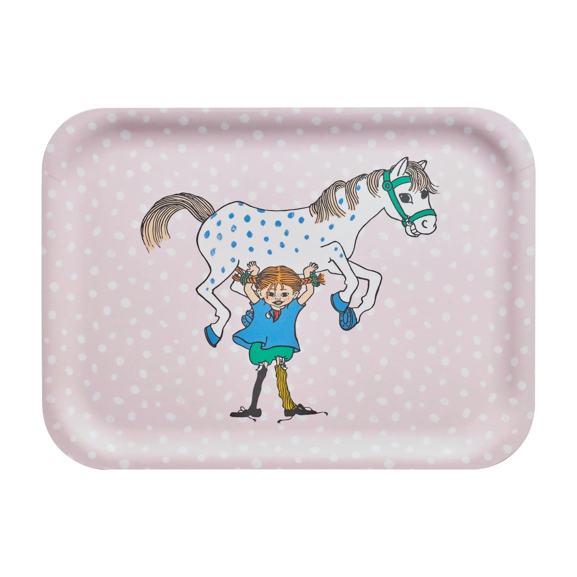 Muurla "Pippi Langstrumpf und ihr Pferd" Tablett 27 x 20 cm