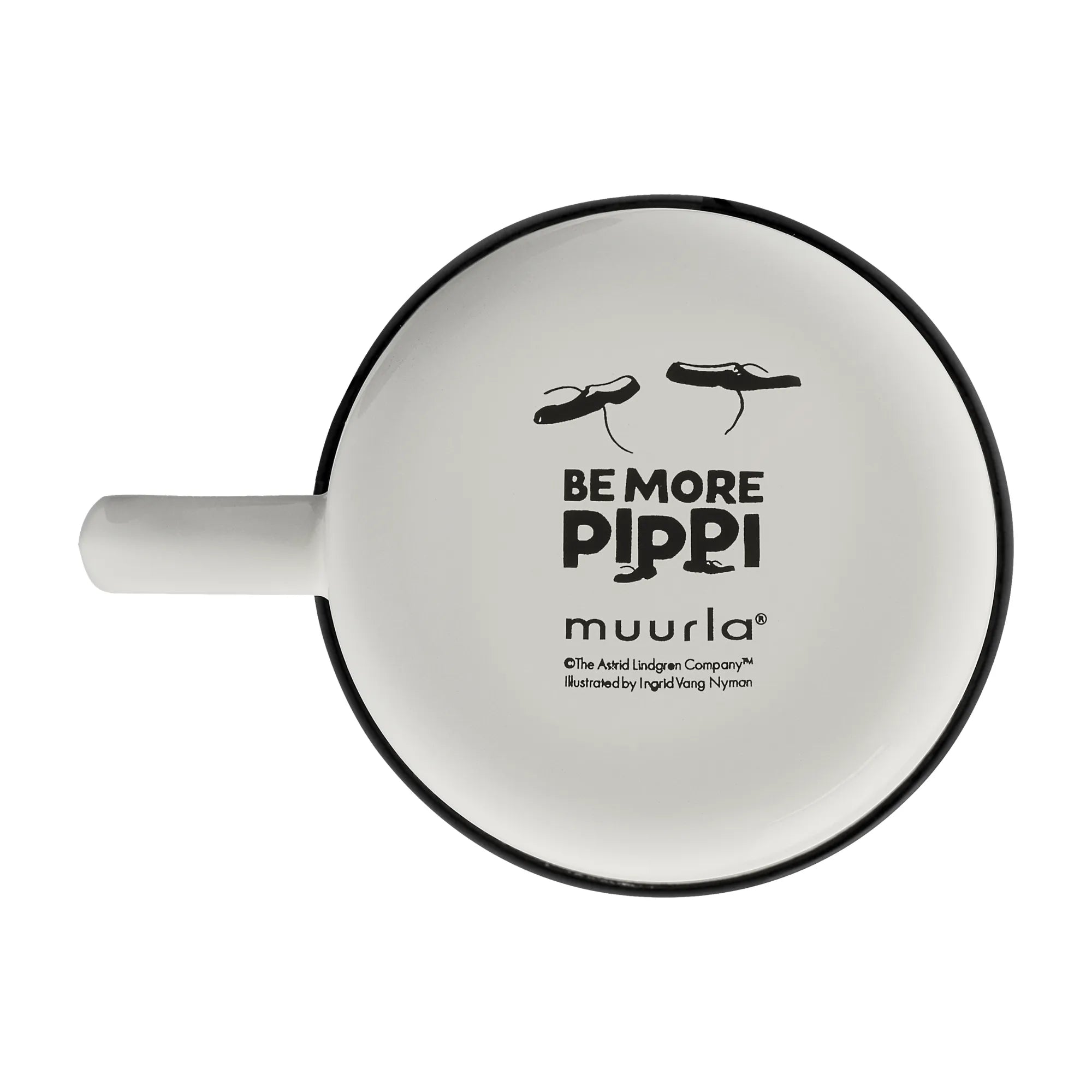 Muurla Tasse aus Emaille Pippi Langstrumpf "Be more Pippi" 370 ml
