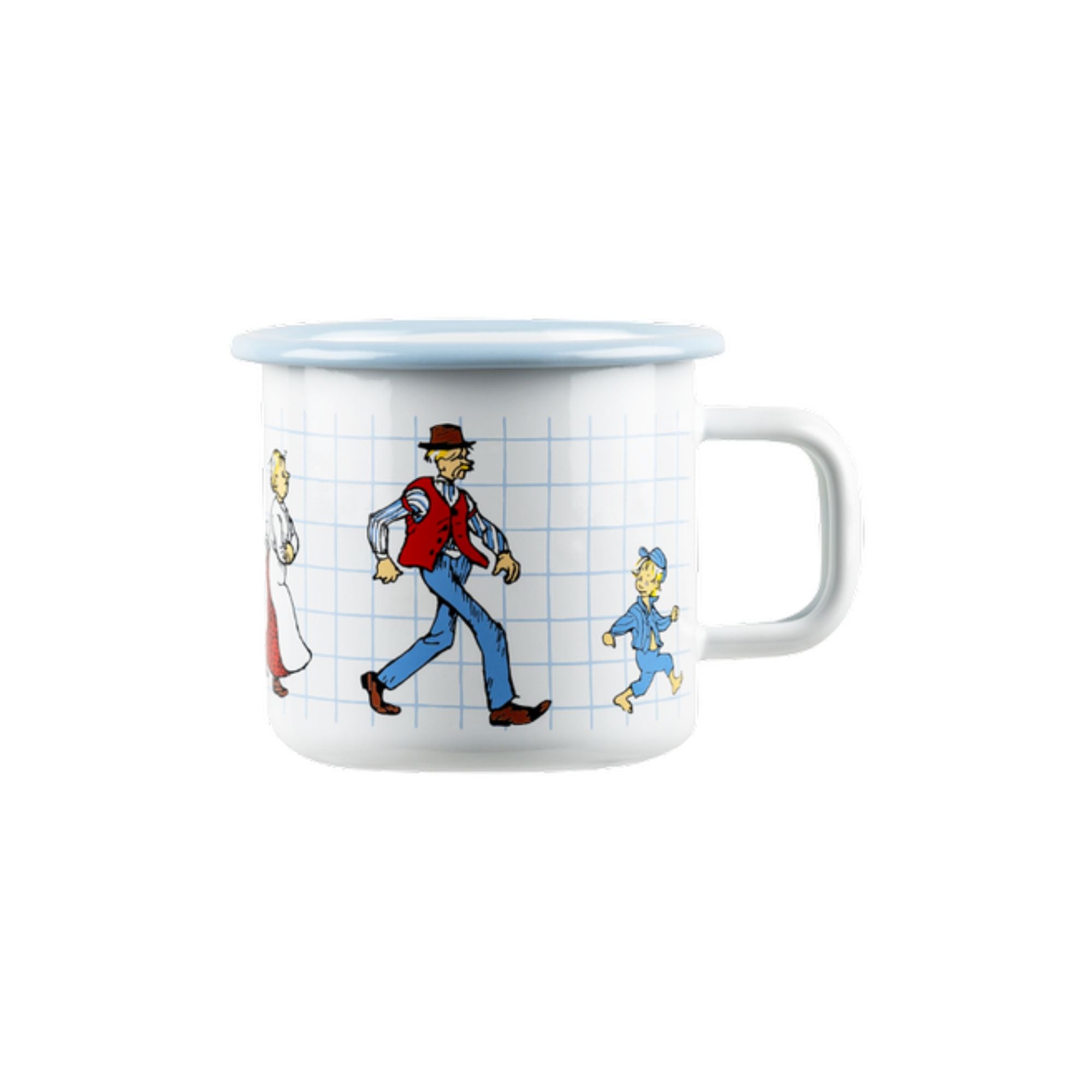 Muurla Tasse Emaille "Michel und die Katthult Familie" 370 ml