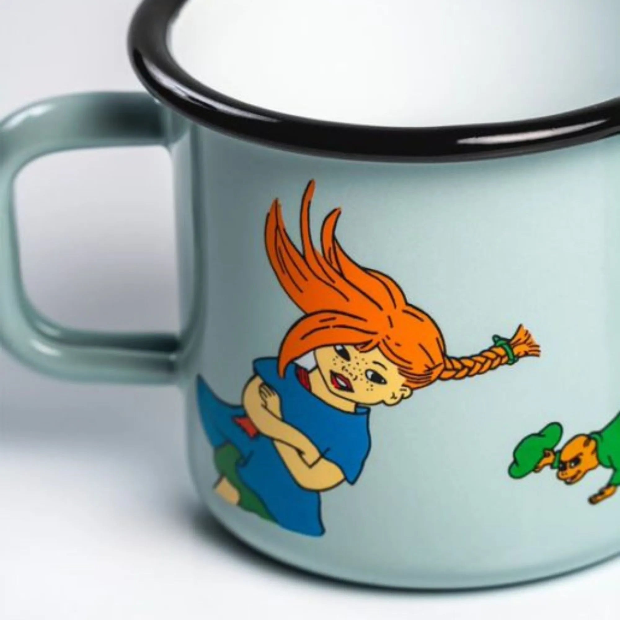 Muurla Tasse Emaille "Pippi Langstrumpf - das stärkste Mädchen der Welt" 370 ml