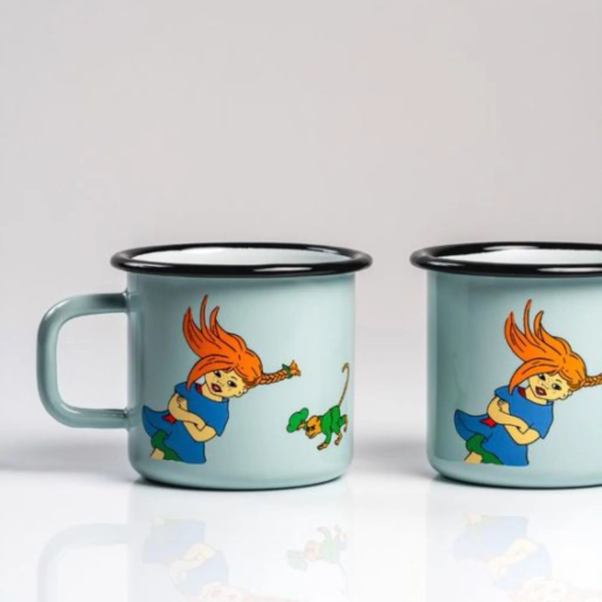 Muurla Tasse Emaille "Pippi Langstrumpf - das stärkste Mädchen der Welt" 370 ml