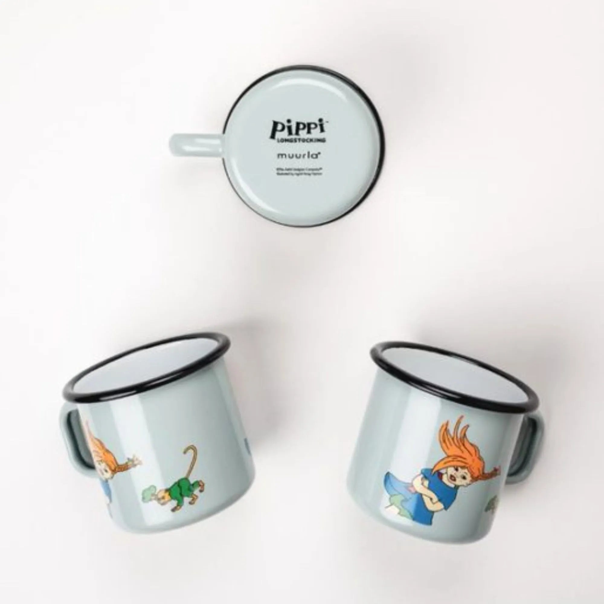 Muurla Tasse Emaille "Pippi Langstrumpf - das stärkste Mädchen der Welt" 370 ml