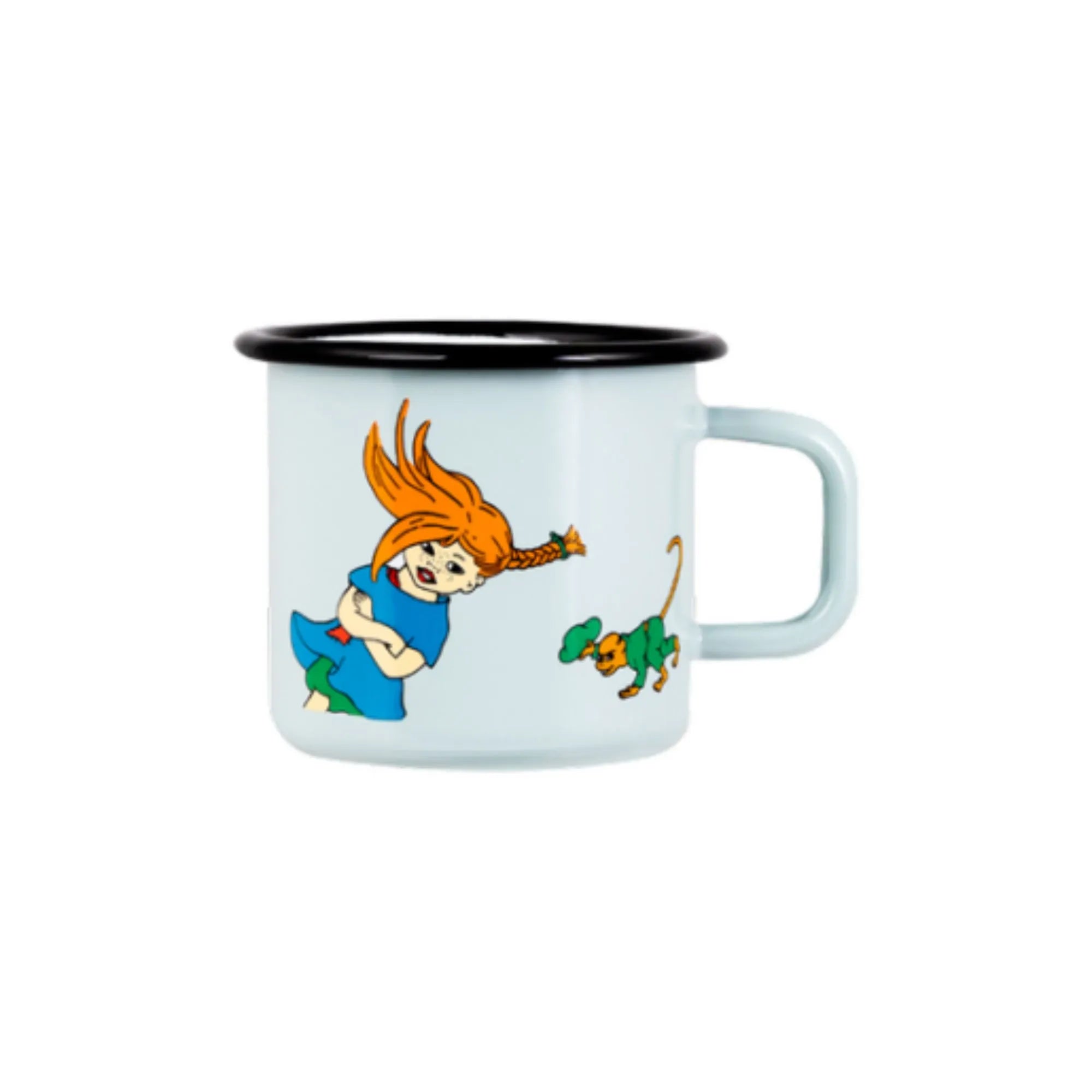 Muurla Tasse Emaille "Pippi Langstrumpf - das stärkste Mädchen der Welt" 370 ml