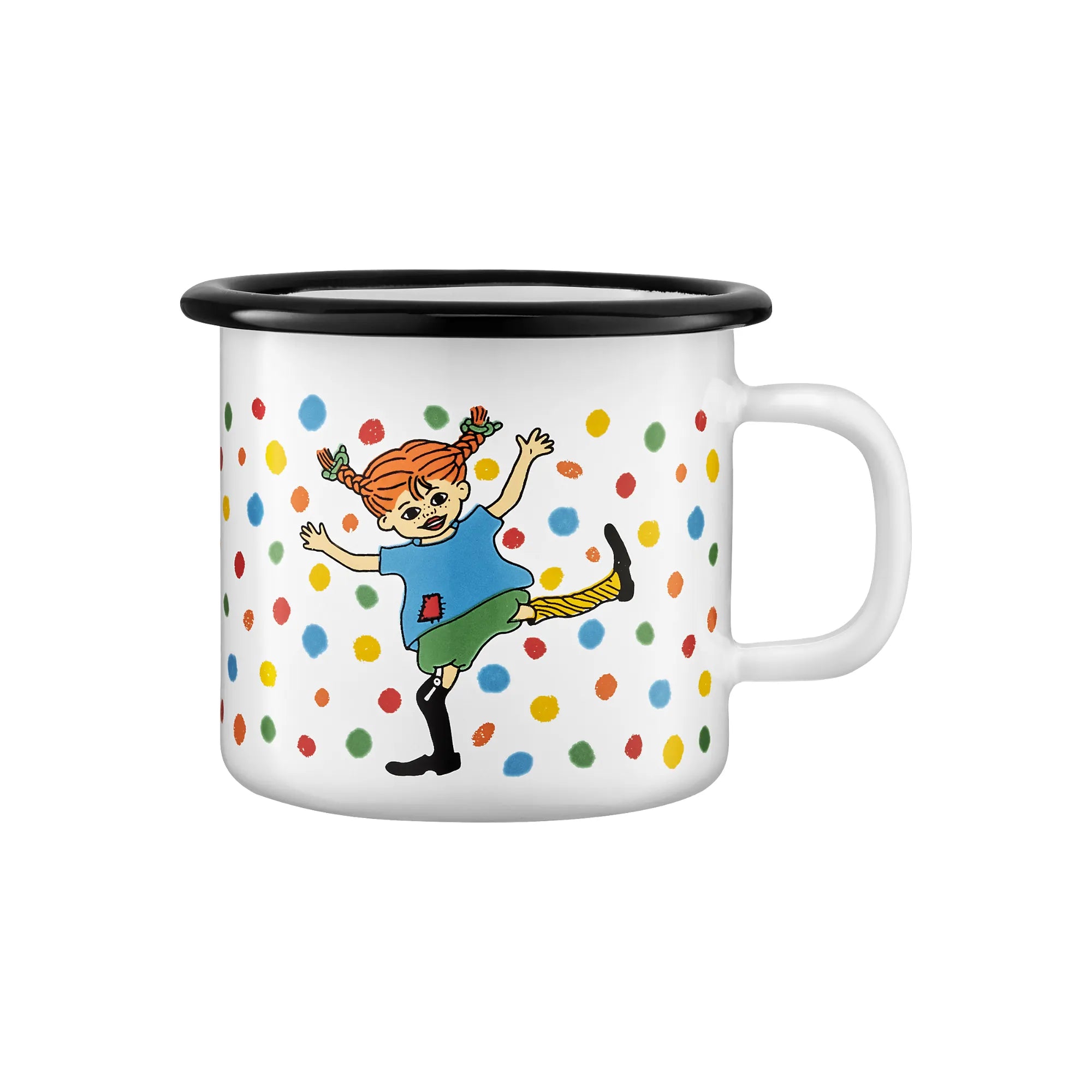Muurla Tasse aus Emaille Pippi Langstrumpf "Hopsasa" 250 ml