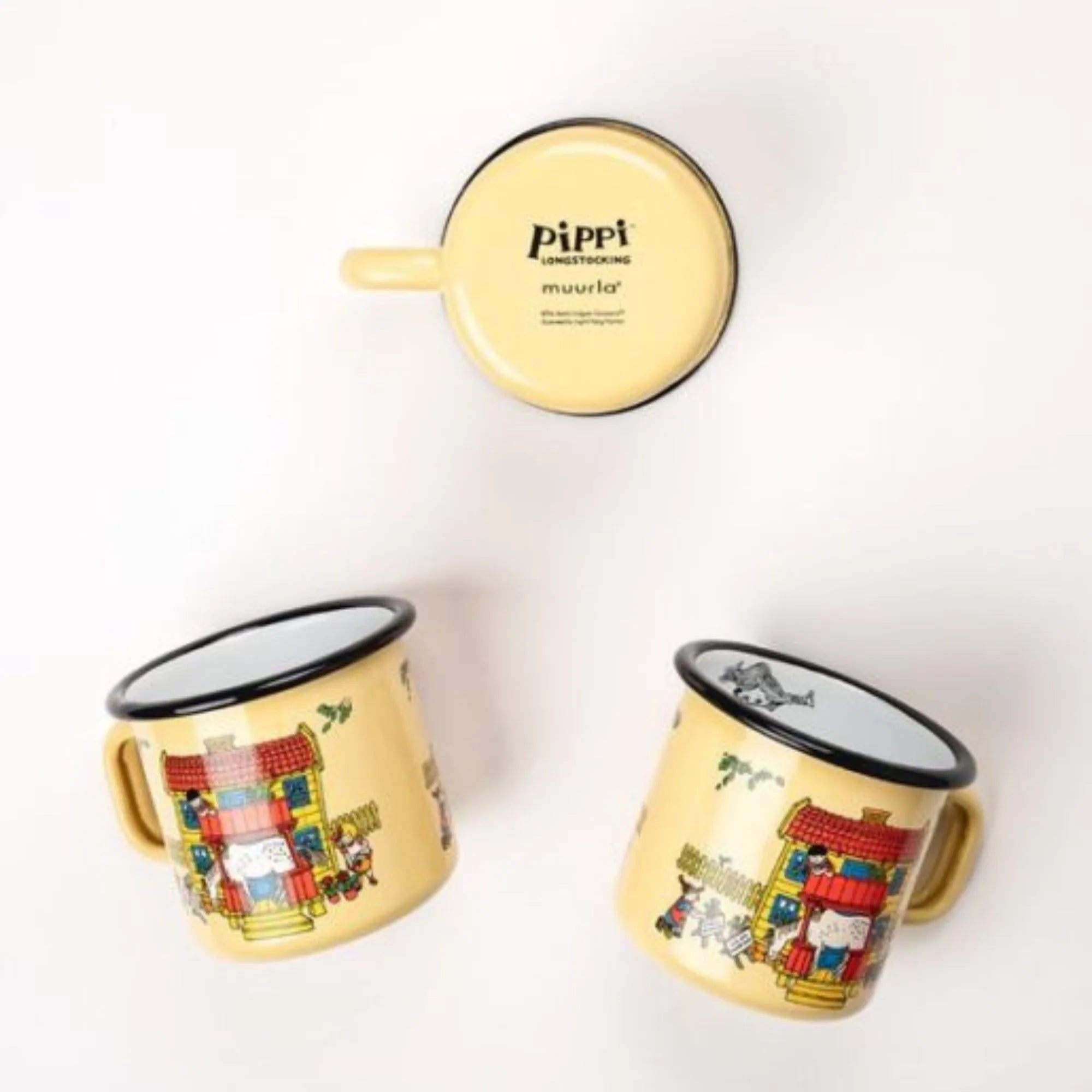 Muurla Tasse Emaille "Pippi Langstrumpf -Villa Kunterbunt" 370 ml