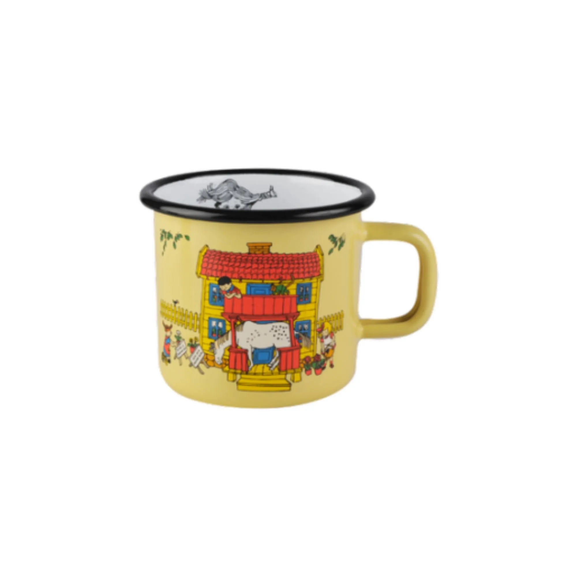 Muurla Tasse Emaille "Pippi Langstrumpf -Villa Kunterbunt" 370 ml