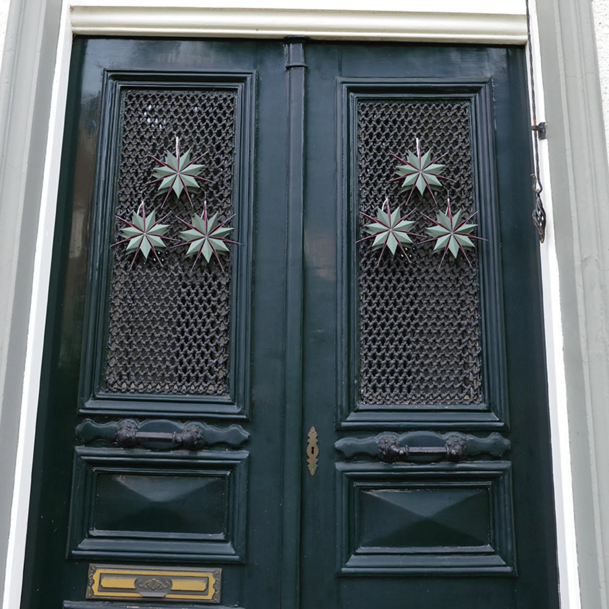 Noordliving Stern aus Papier rot und grün 20 cm