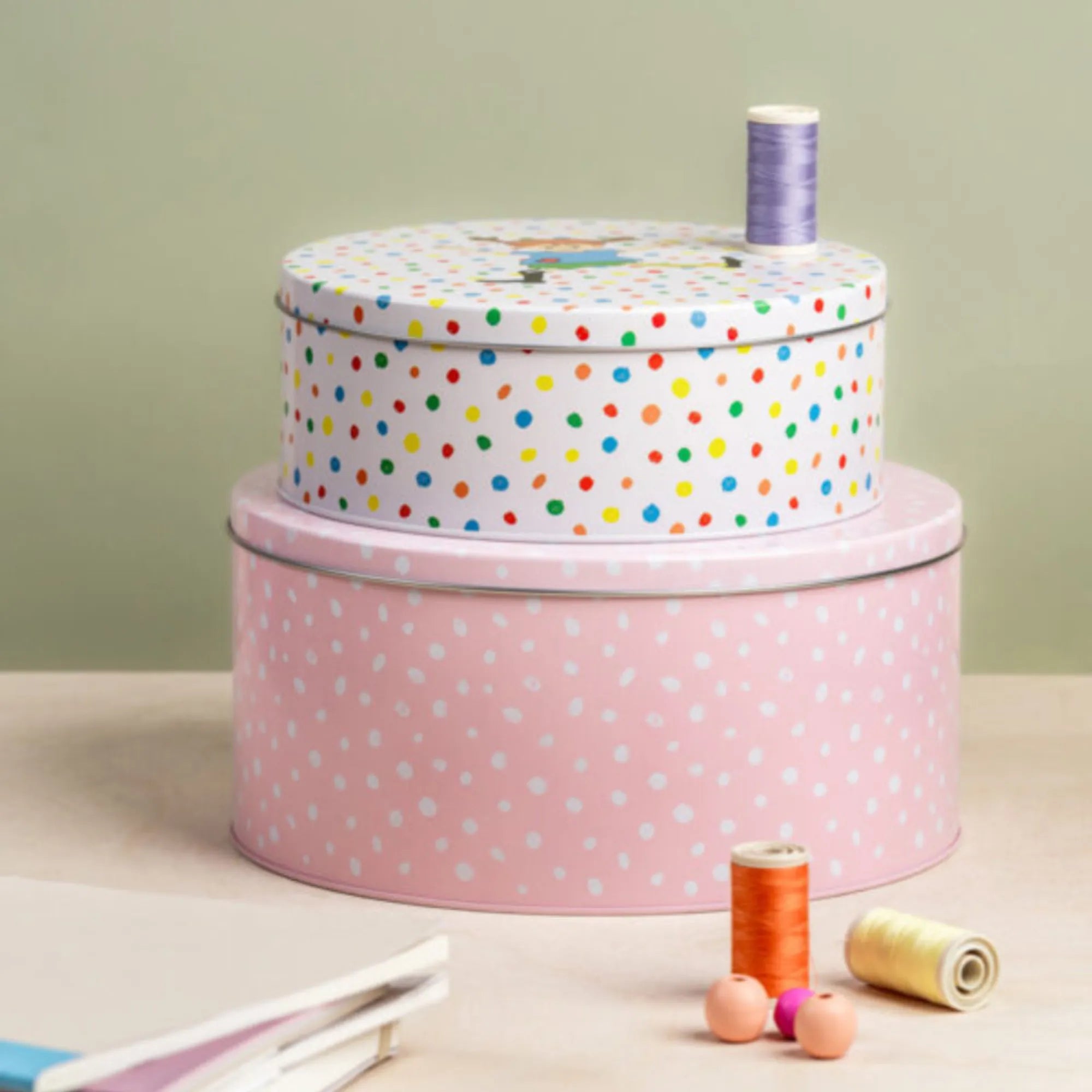 Muurla Aufbewahrungs-Dose "Pippi Langstrumpf und ihr Pferd" rosa 22 cm