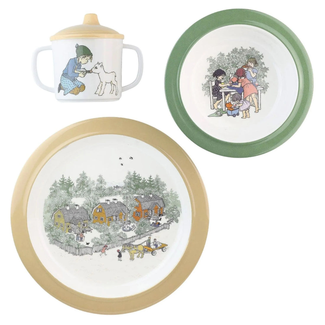 Rätt Start "Wir Kinder aus Bullerbü" Geschirr Geschenkset 3-teilig