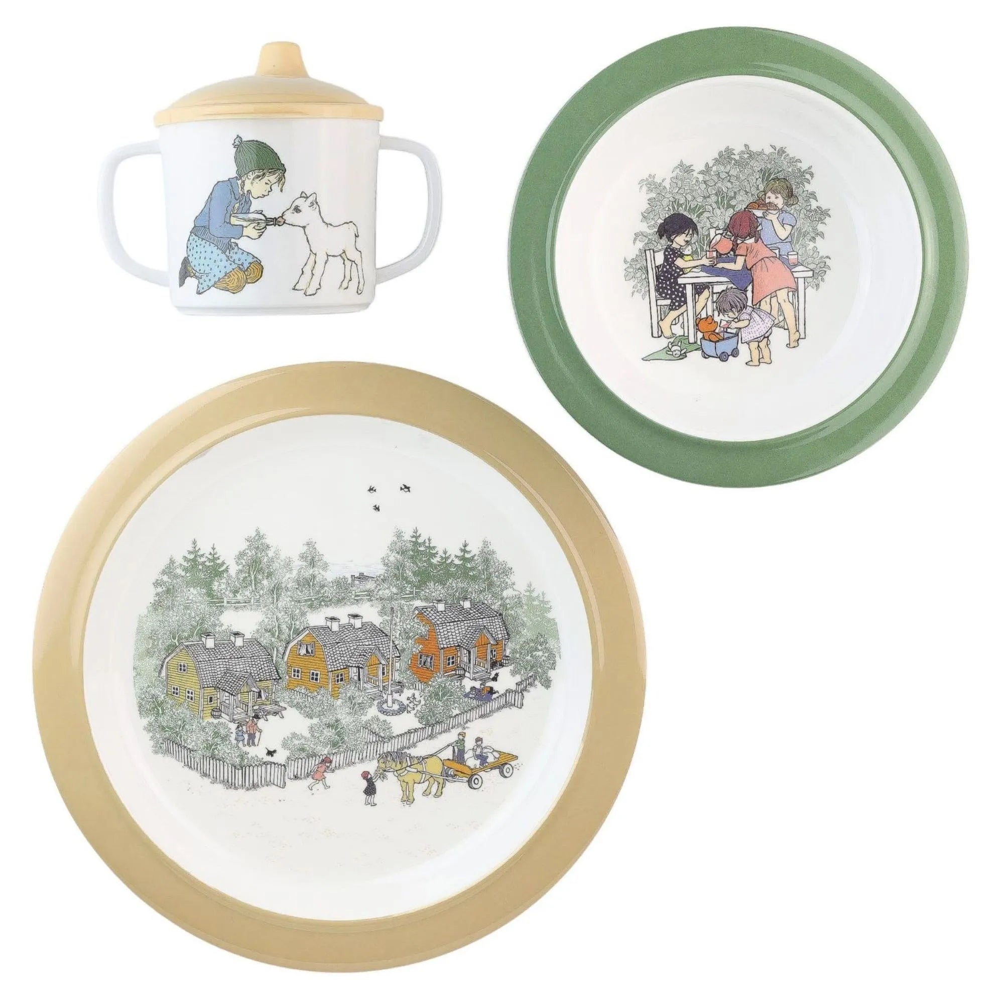 Rätt Start "Wir Kinder aus Bullerbü" Geschirr Geschenkset 3-teilig