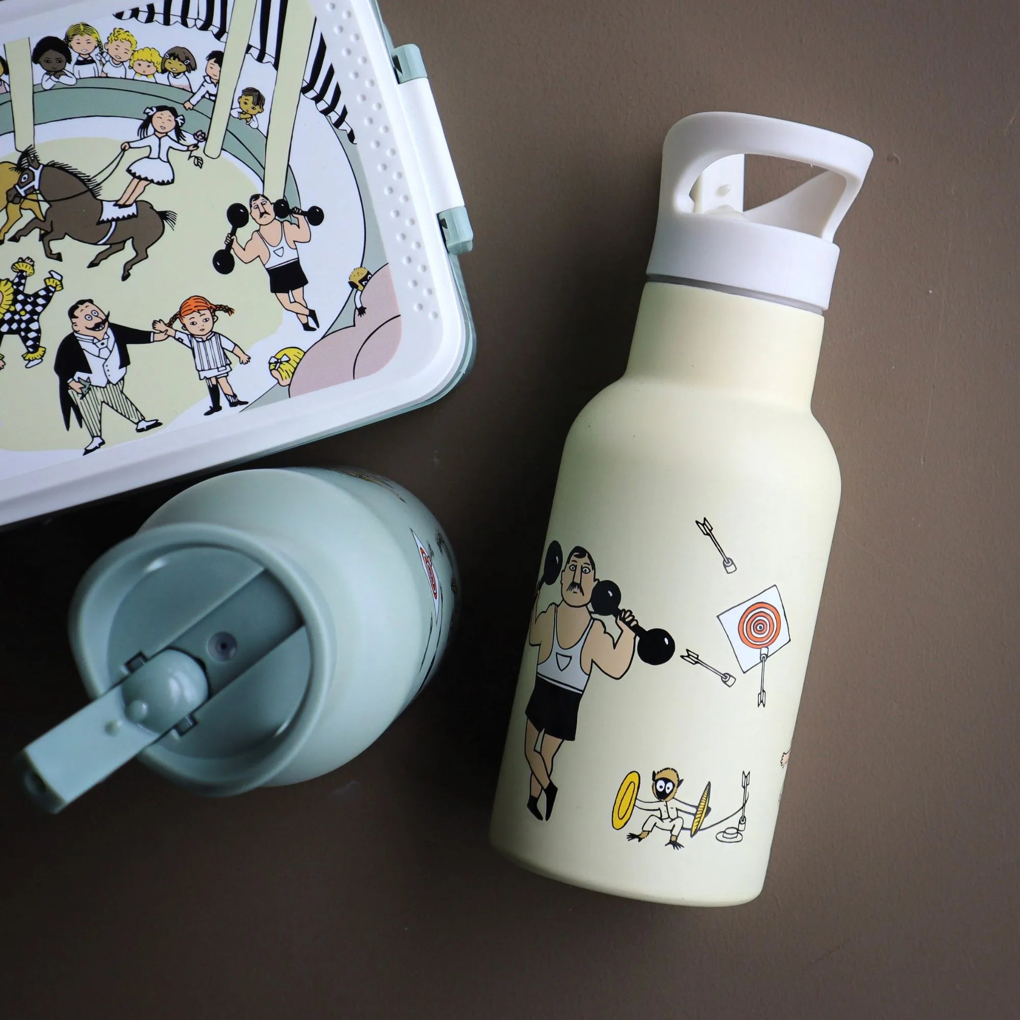 Rätt Start "Pippi Langstrumpf" beige Trinkflasche aus Stahl mit Thermofunktion